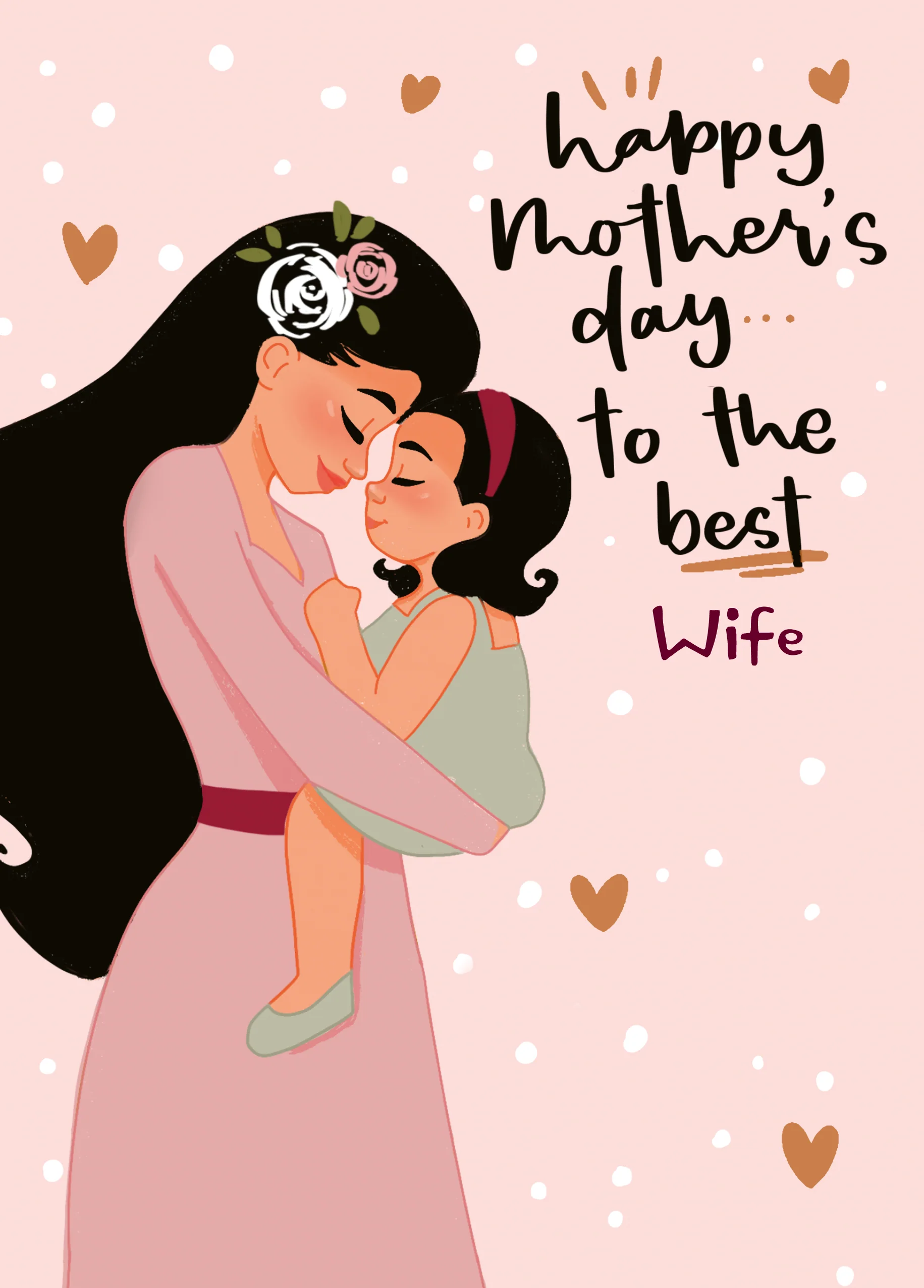 Personalised To the Best Wife Mother's Day Card