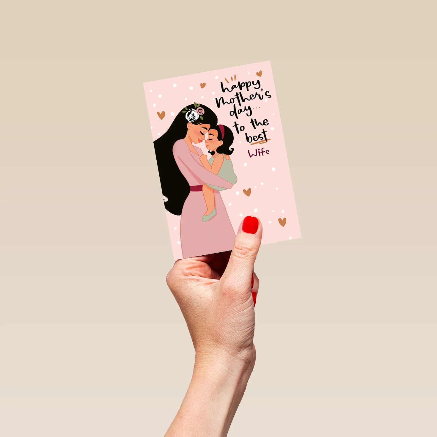 Personalised To the Best Wife Mother's Day Card - Image 4