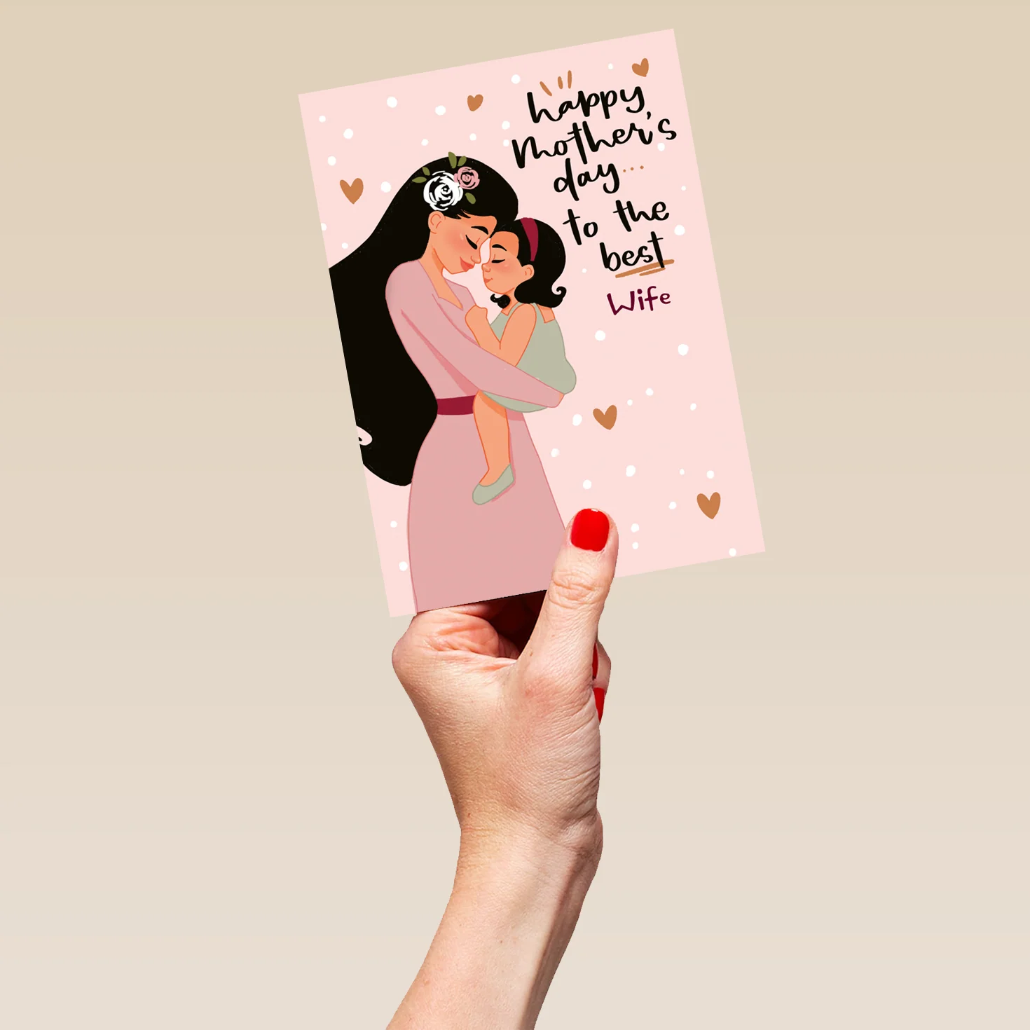 Personalised To the Best Wife Mother's Day Card - Image 5