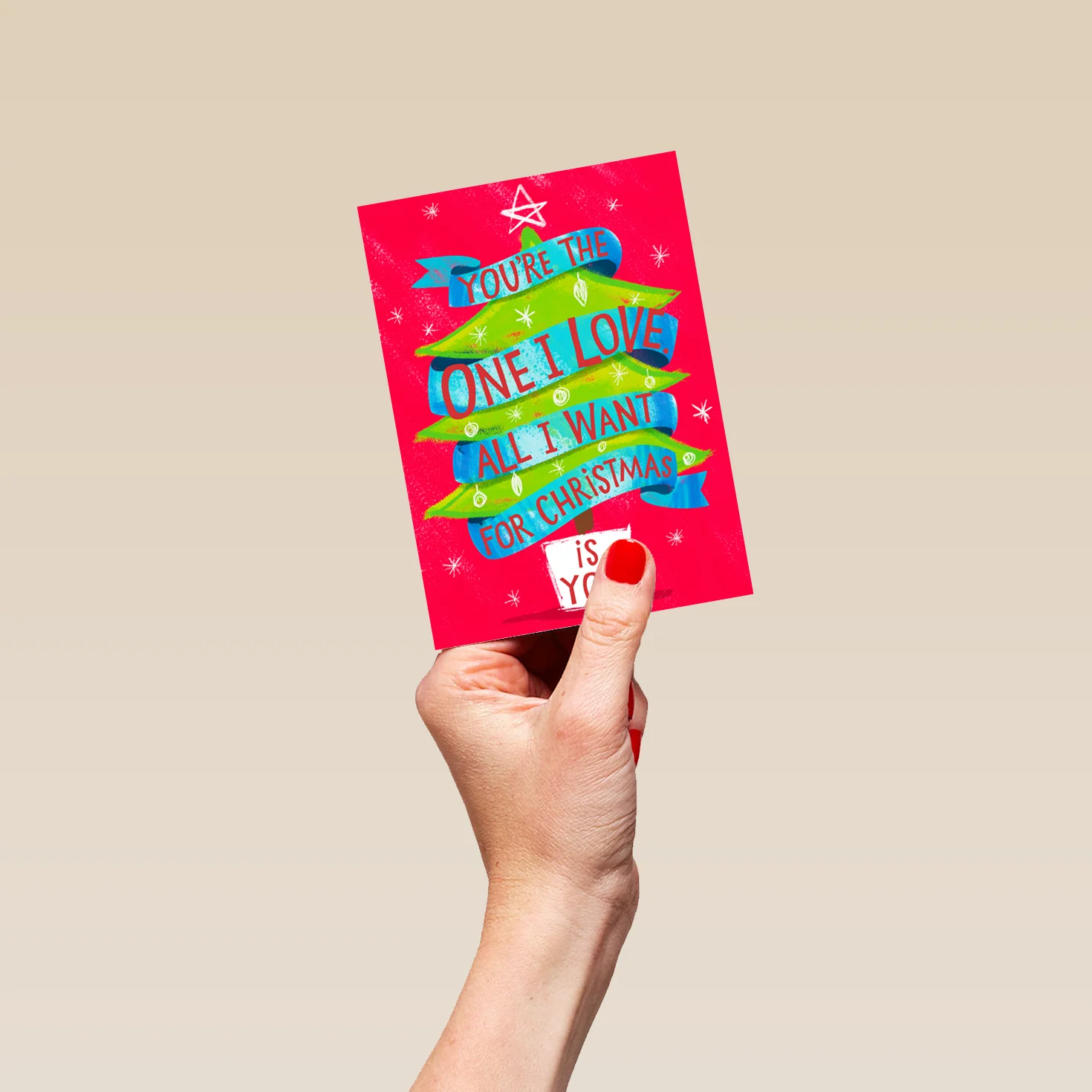 Personalised To The One I Love All I Want Is You Christmas Card - Image 4
