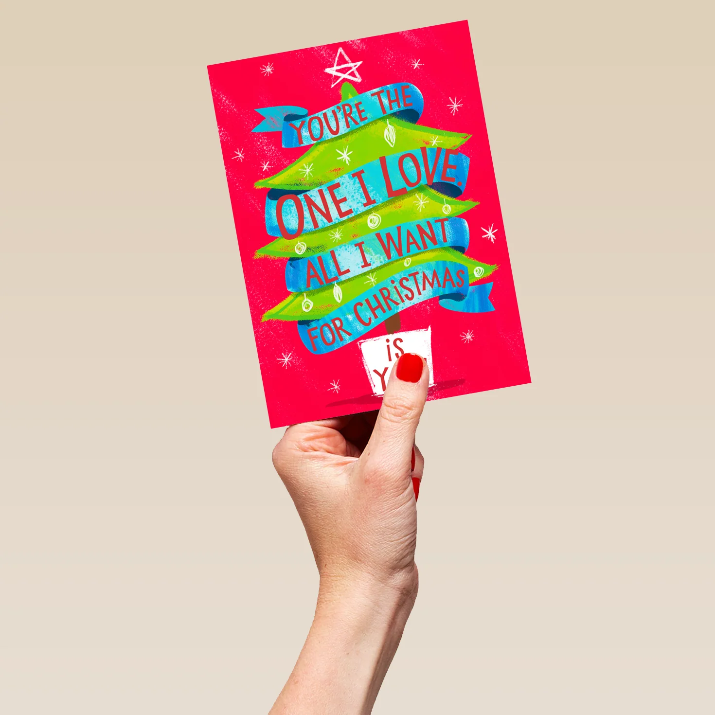 Personalised To The One I Love All I Want Is You Christmas Card - Image 5
