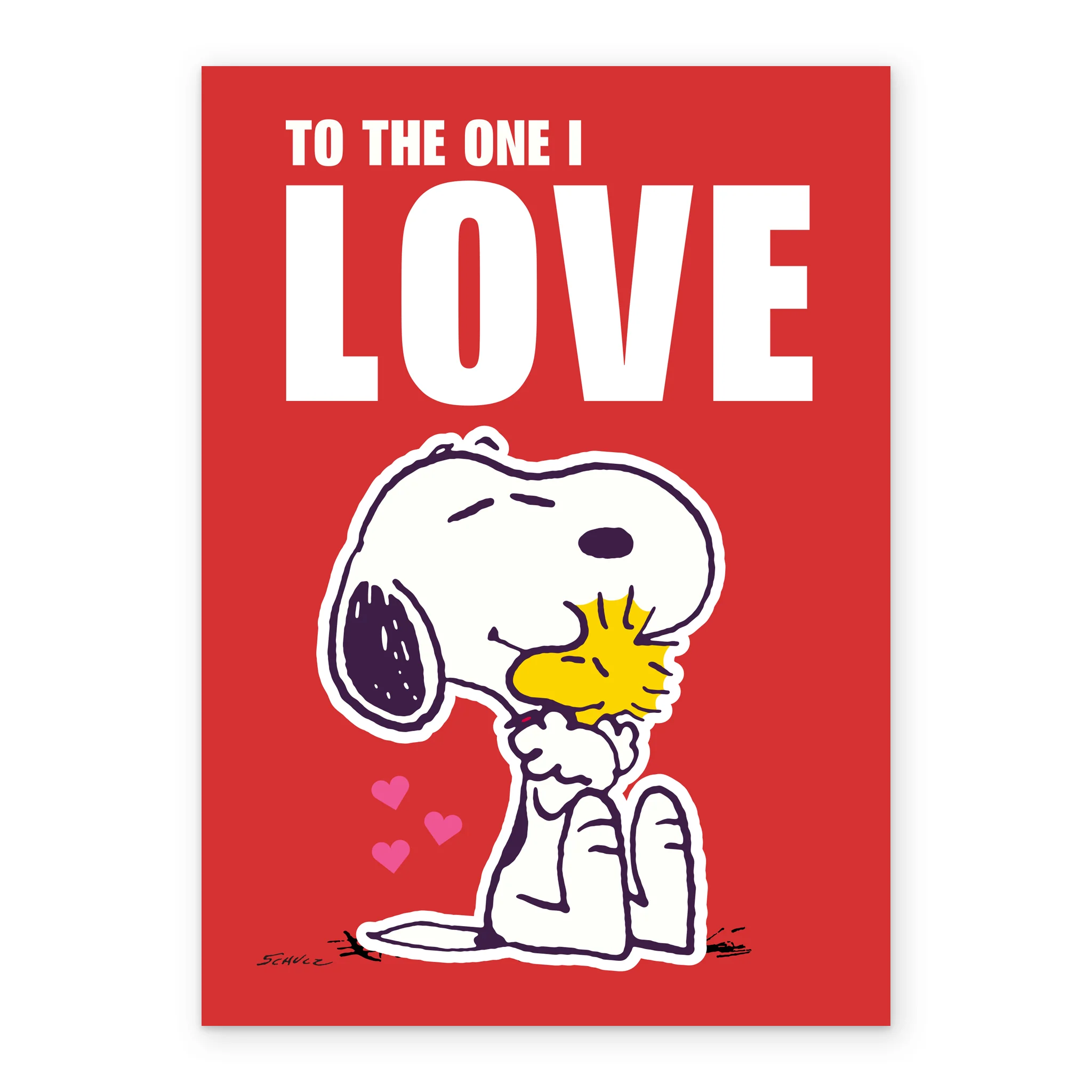 Personalised To The One I Love PEANUTS™ SNOOPY Valentine's Day Card - Image 2