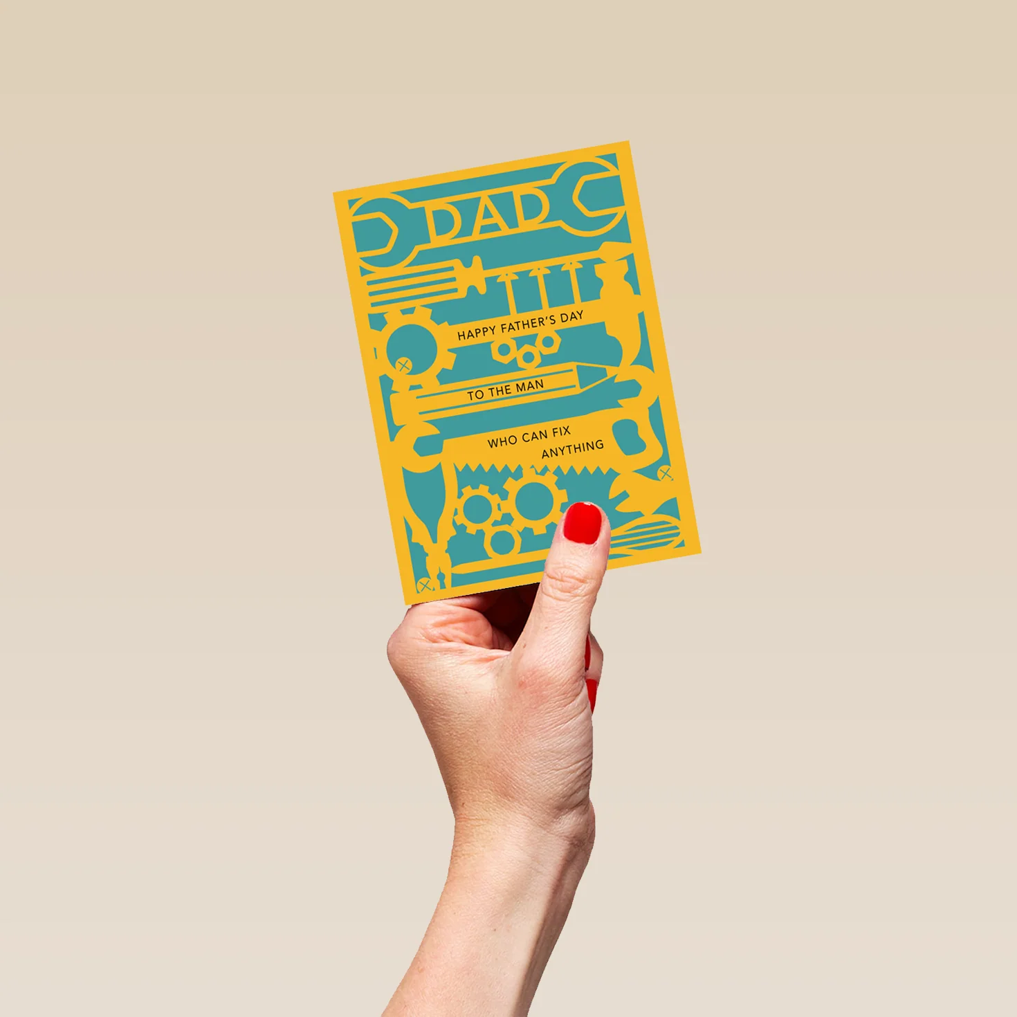 Personalised Tools Design Father's Day Card for Dad - Image 4