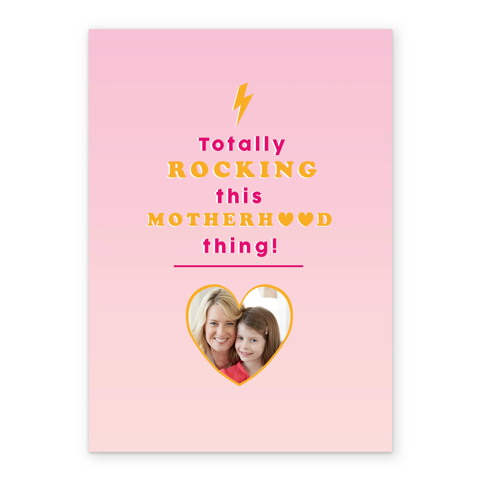 Personalised Totally Rocking Motherhood Mother's Day Photo Upload Card - Image 2
