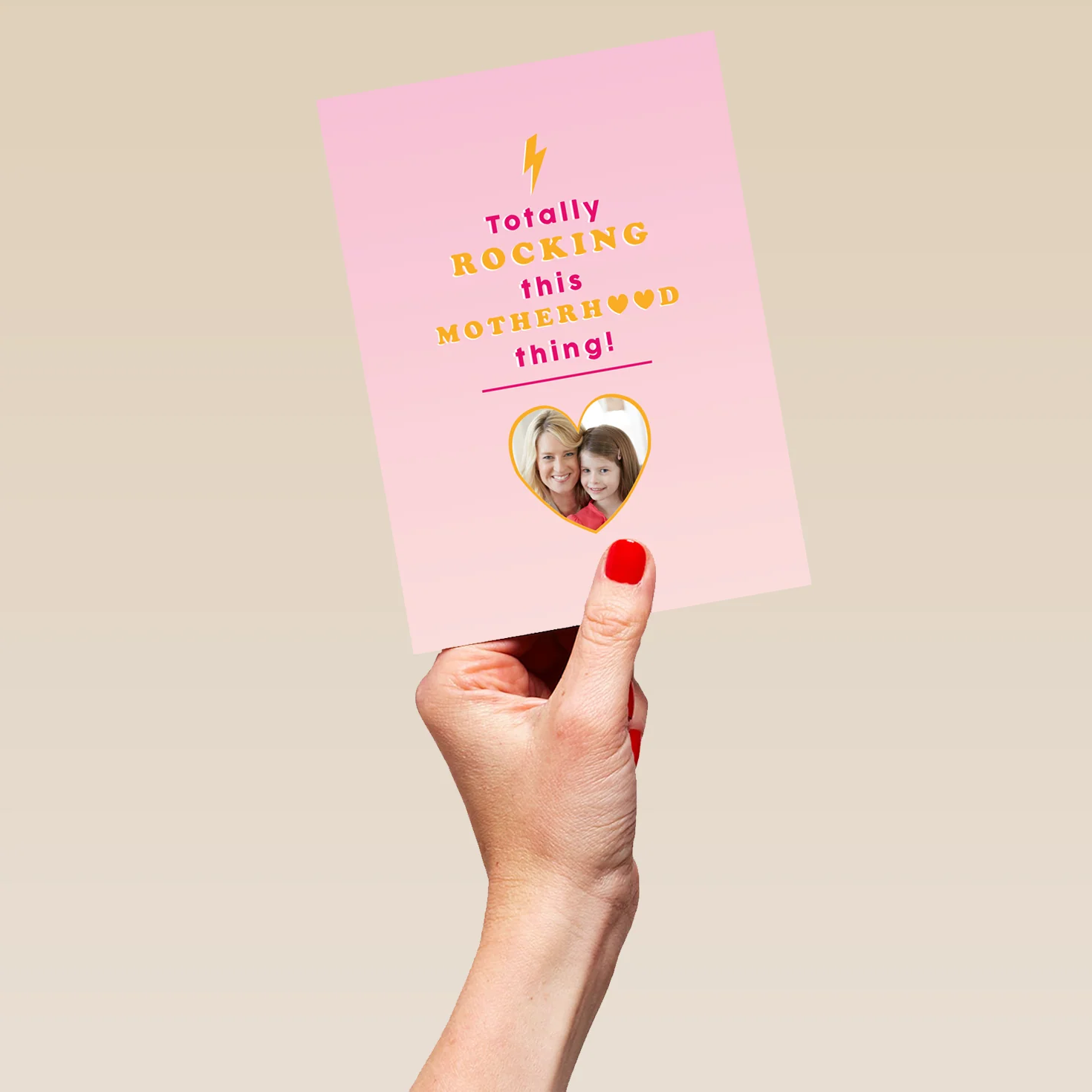 Personalised Totally Rocking Motherhood Mother's Day Photo Upload Card - Image 5