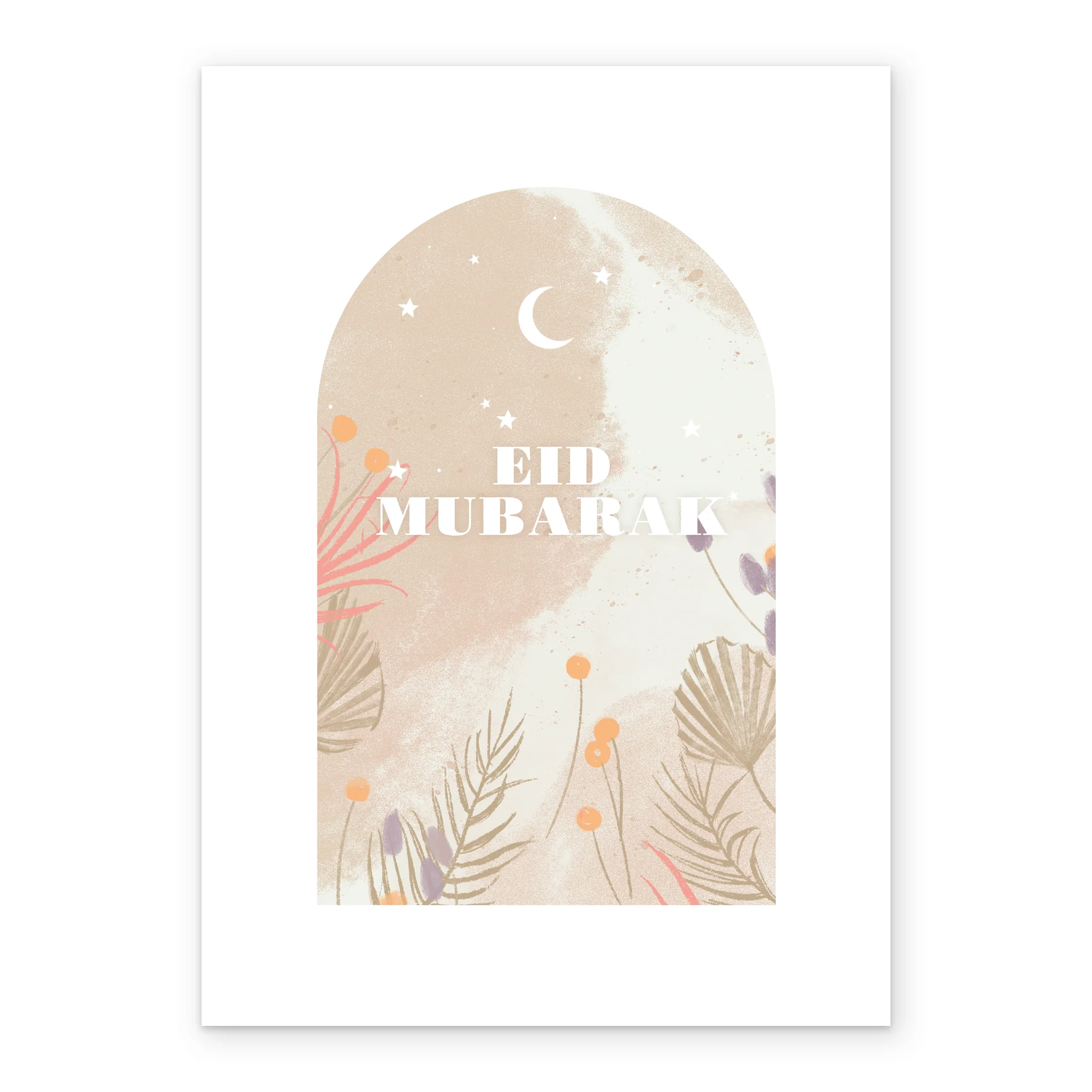 Personalised Traditional Arch Moon Eid Mubarak Greetings Card - Image 2