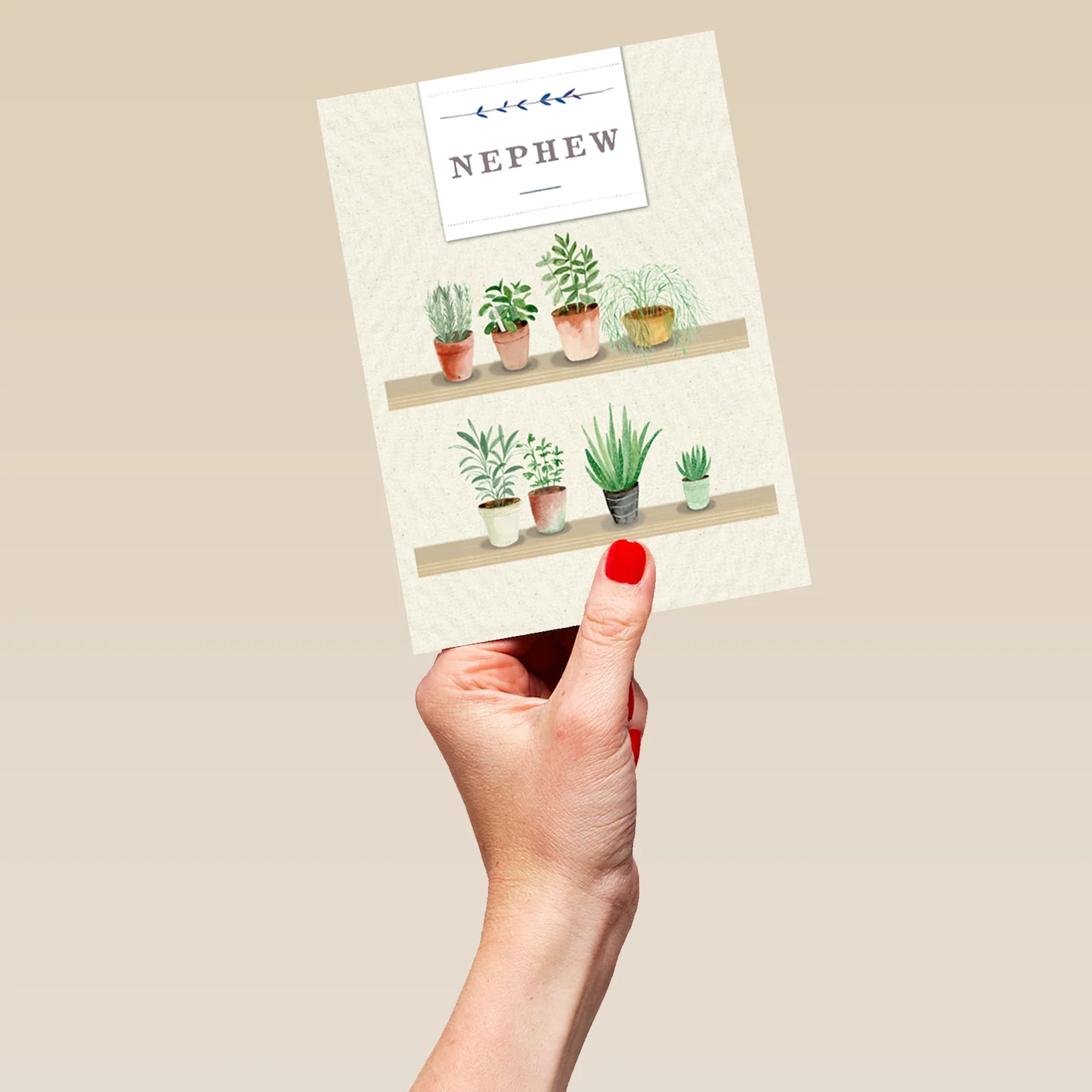 Personalised Traditional Birthday Editable Plants Card For Nephew - Image 5