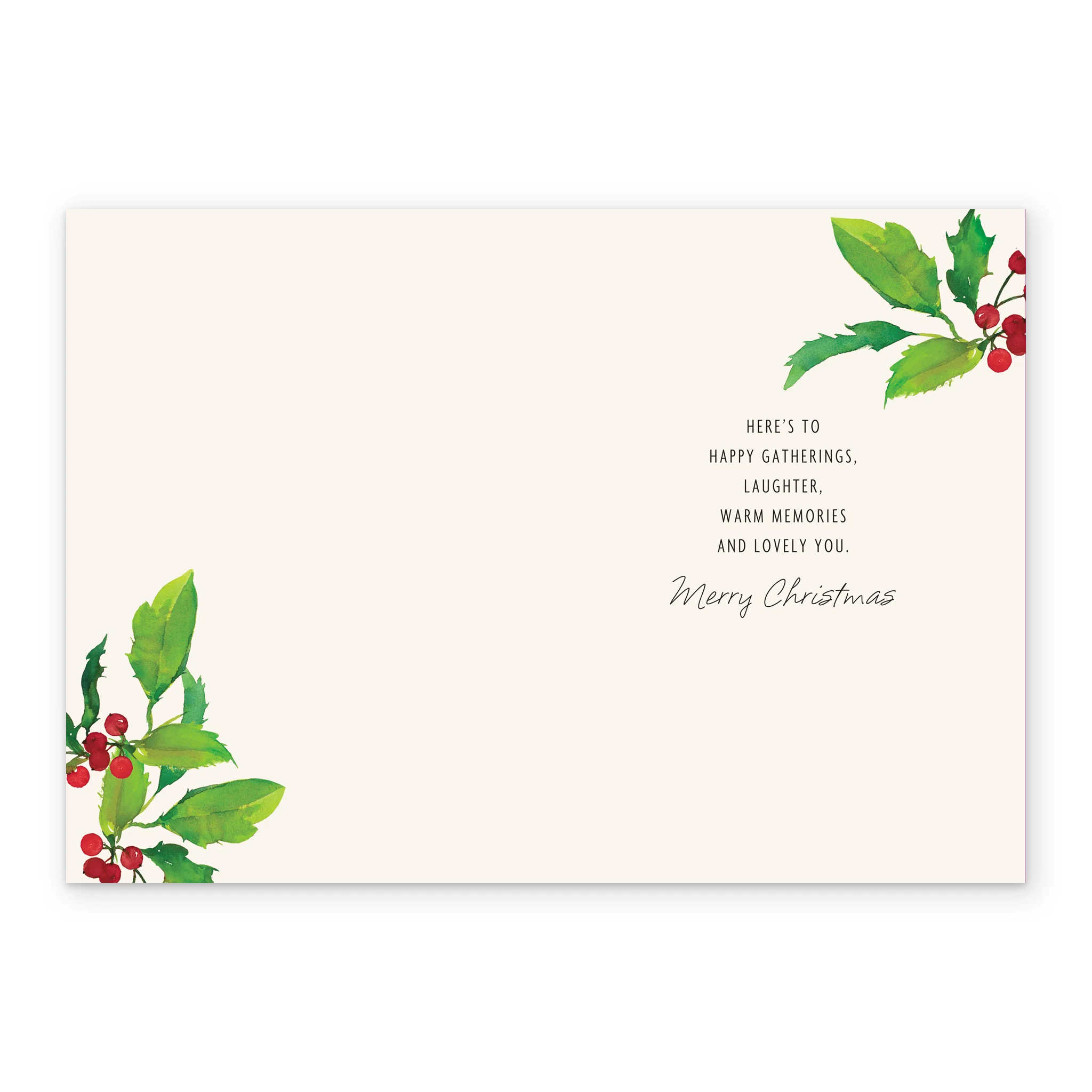 Personalised Traditional Christmas Illustrated Festive Florals Card - Image 3