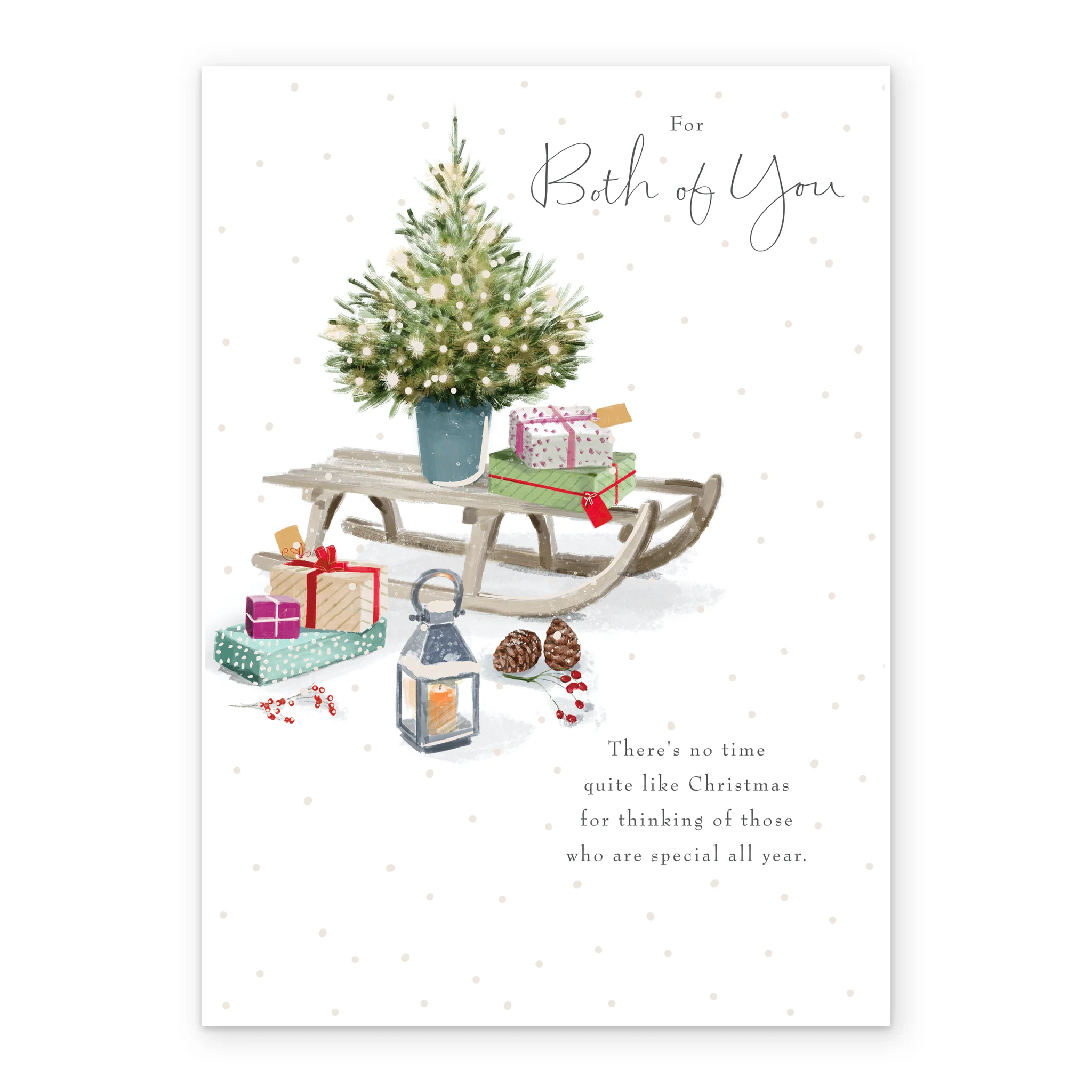 Personalised Traditional Christmas Lucy Cromwell To Both Tree Card - Image 2