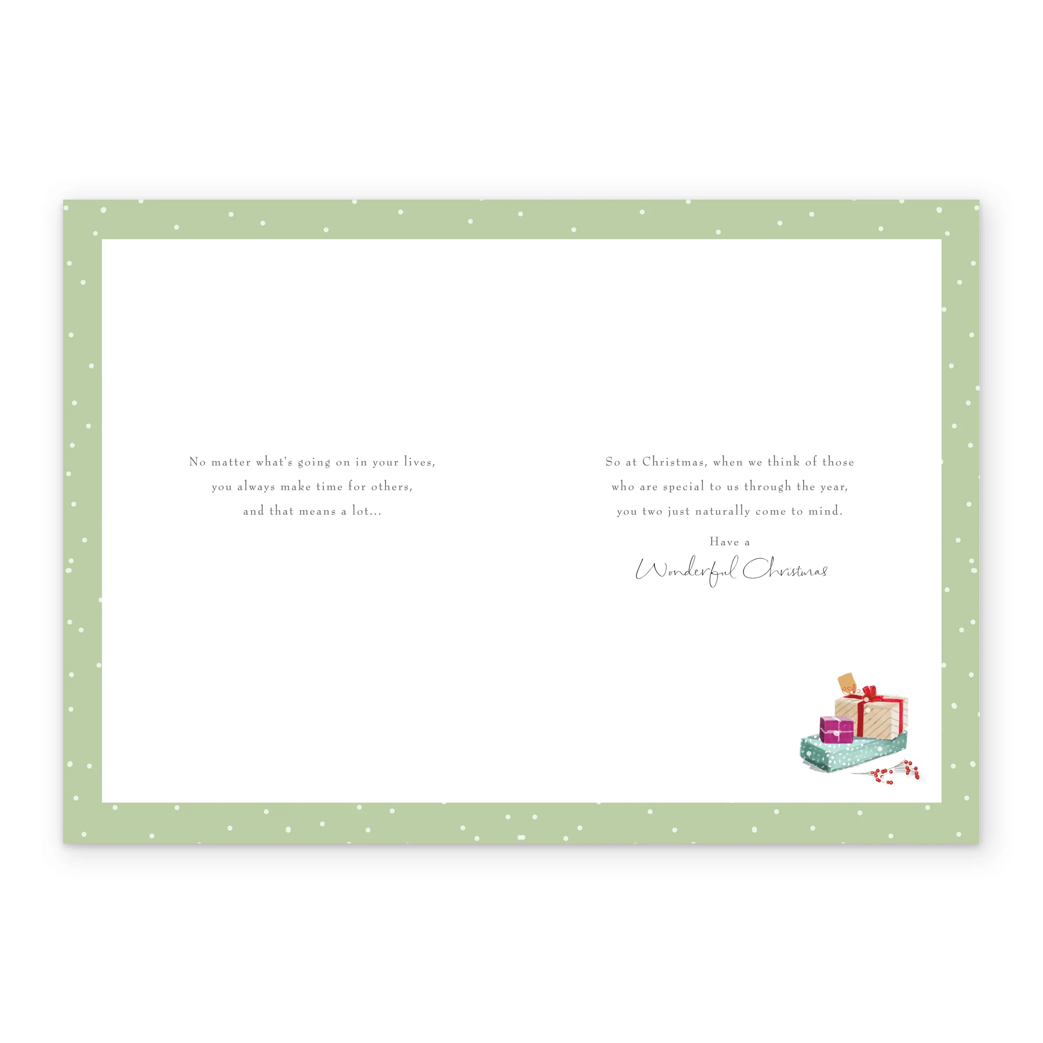 Personalised Traditional Christmas Lucy Cromwell To Both Tree Card - Image 3