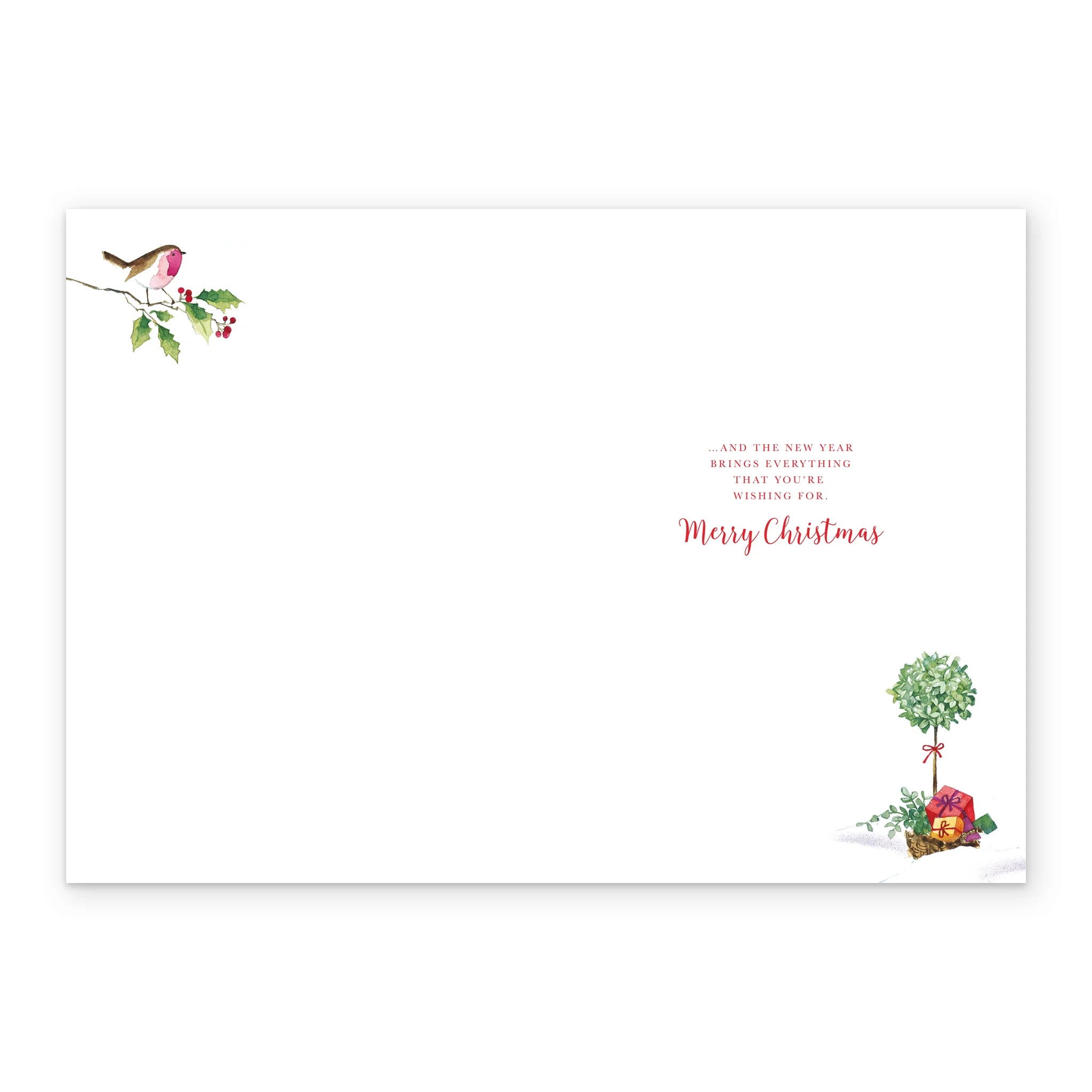 Personalised Traditional Christmas Red Front Door Festive Card - Image 3