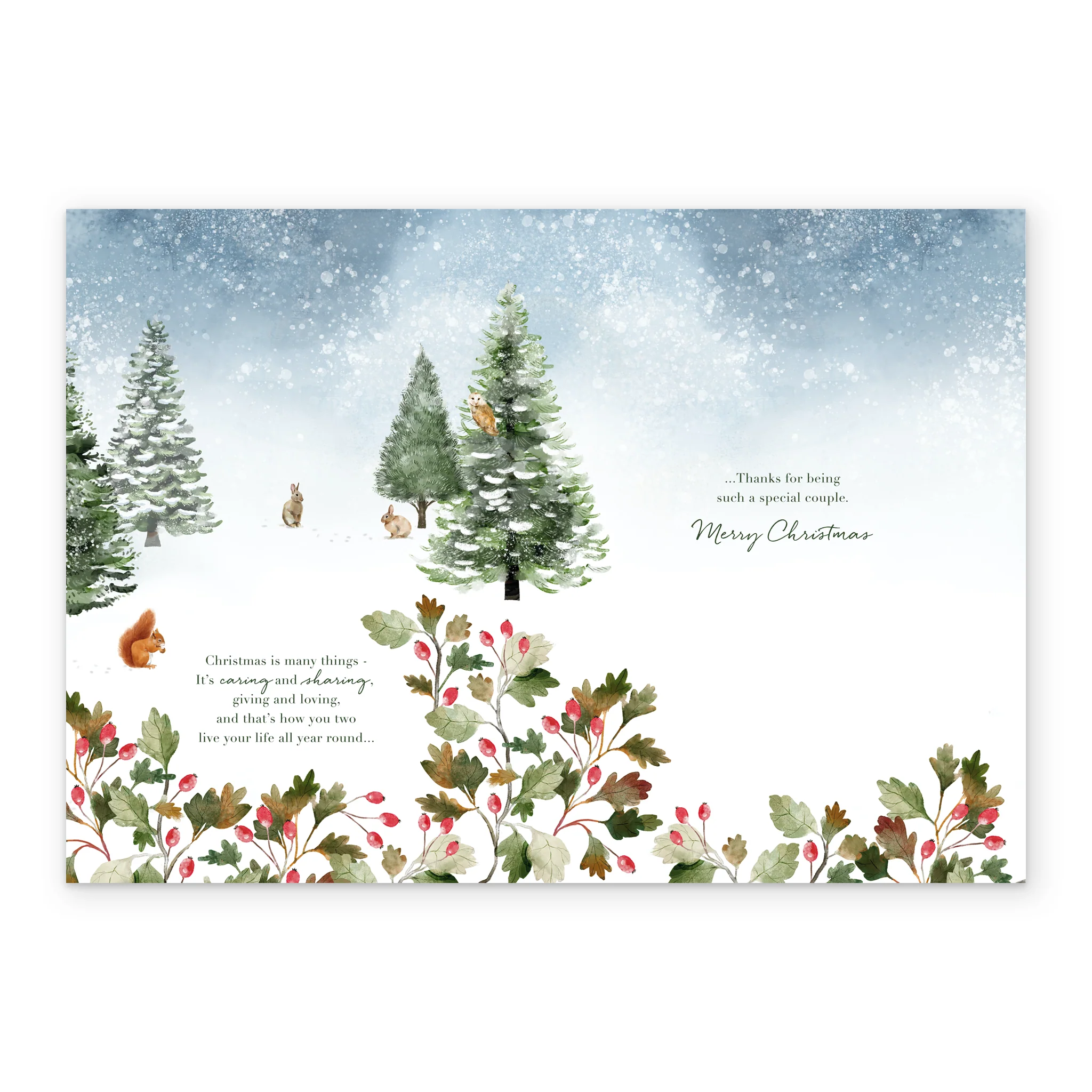 Personalised Traditional Christmas Special Couple Deer Card - Image 3