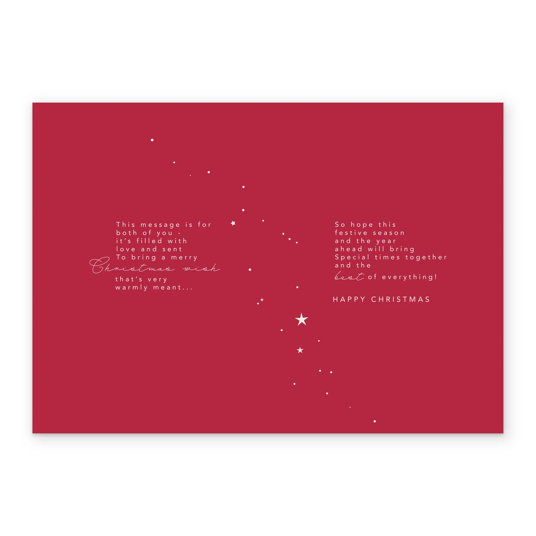 Personalised Traditional Christmas Star Wreath To Both Card - Image 3