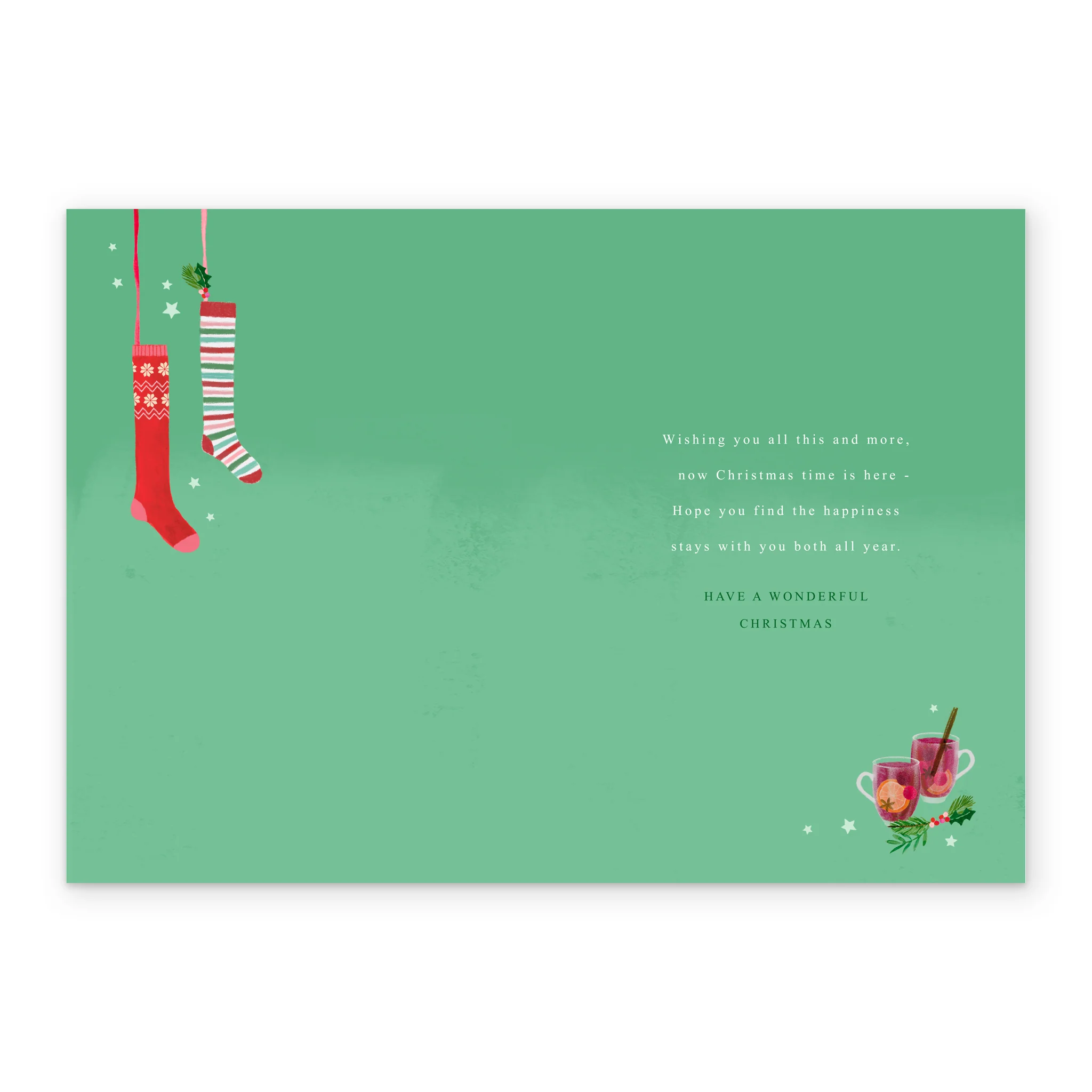 Personalised Traditional Christmas To Both Cake & Stockings Verse Card - Image 3