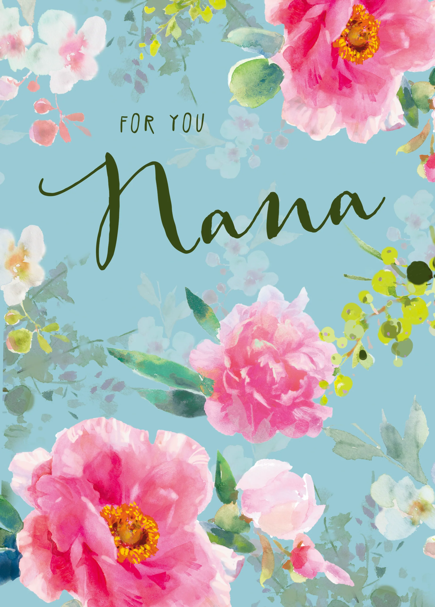 Personalised Traditional Floral Birthday Card For Nana