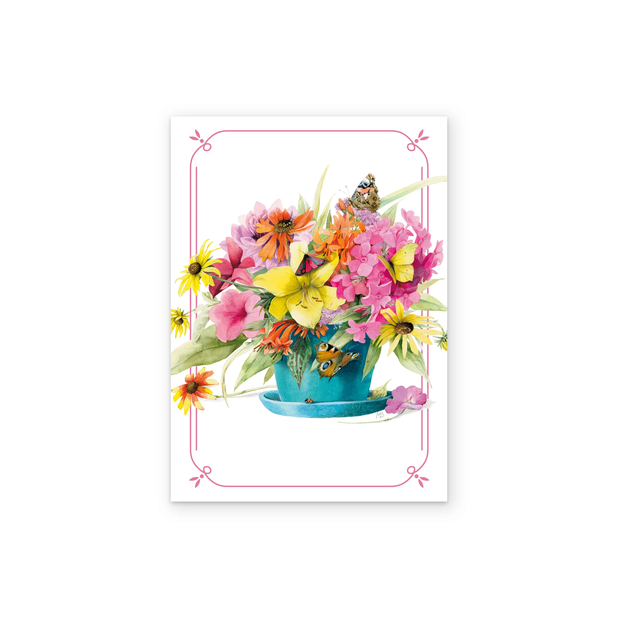 Personalised Traditional Floral Blank Card - Image 2