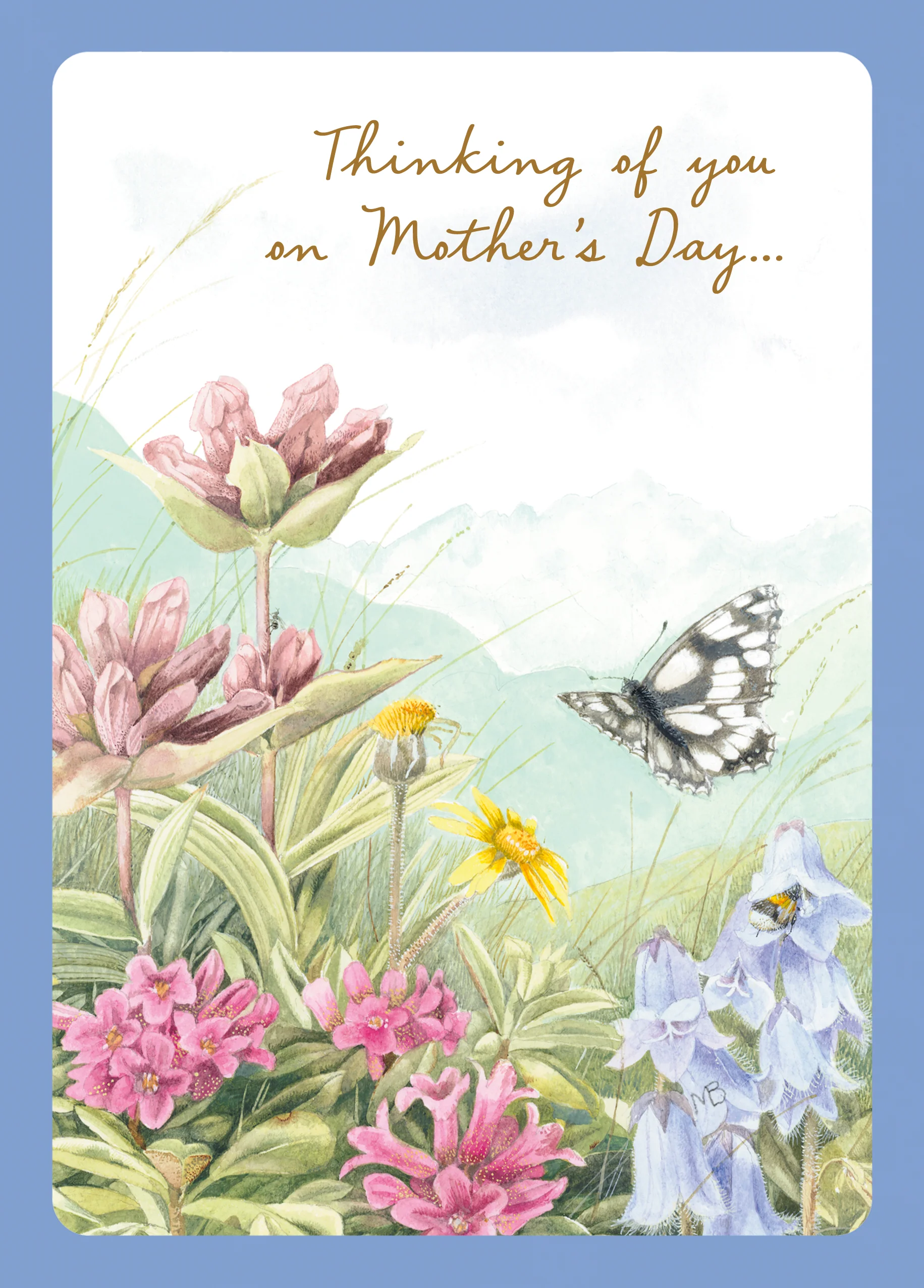 Personalised Traditional Floral Mother's Day Card
