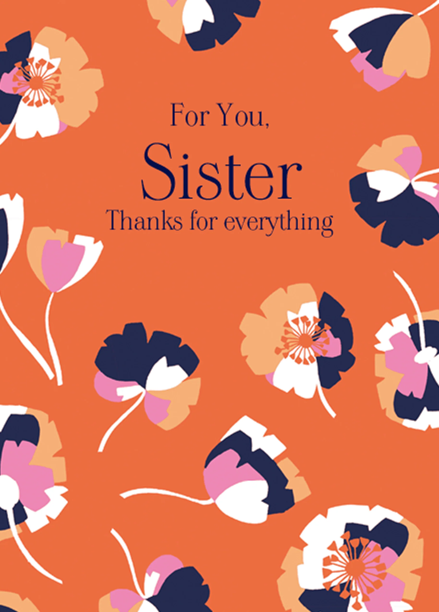Personalised Traditional Floral Pattern Card For Sister