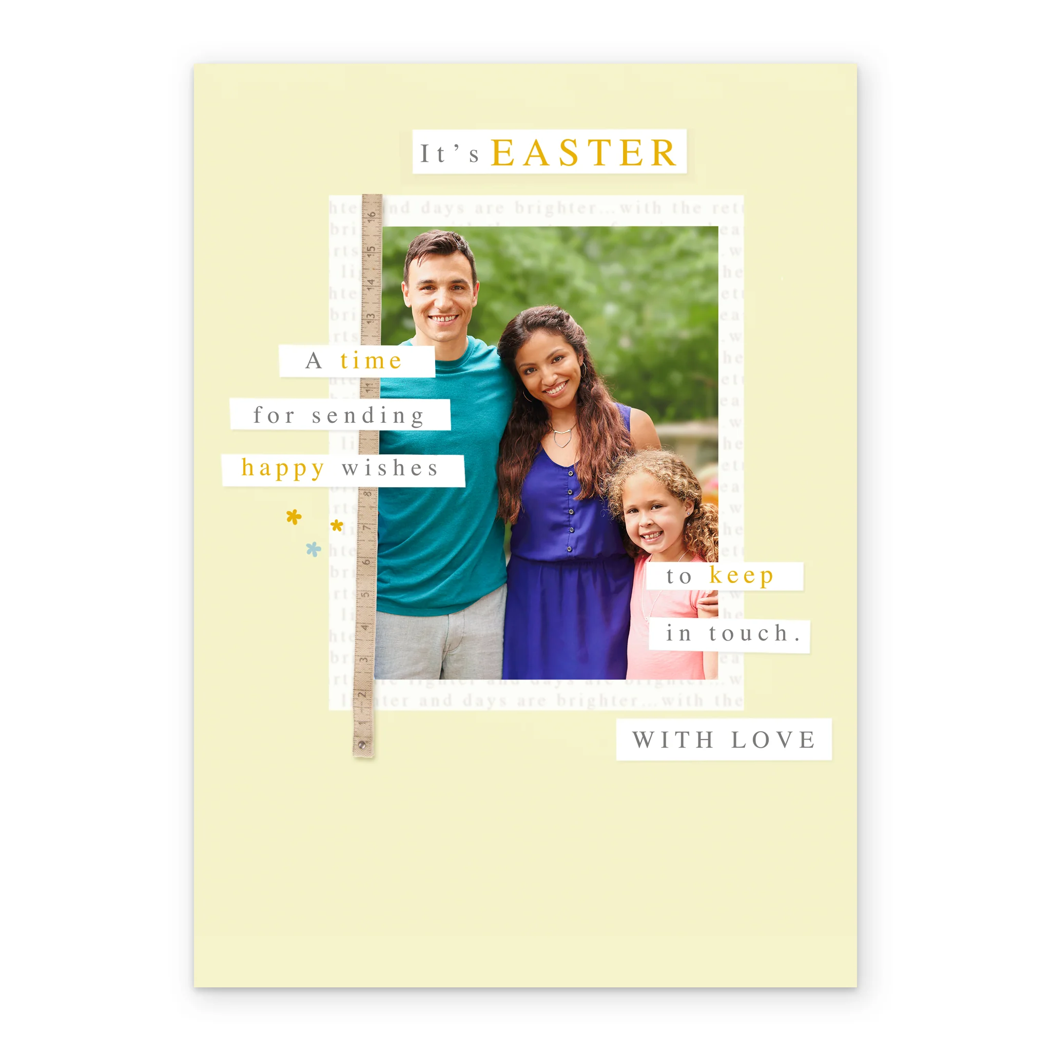 Personalised Traditional Frame Message Photo Upload Easter Card - Image 2