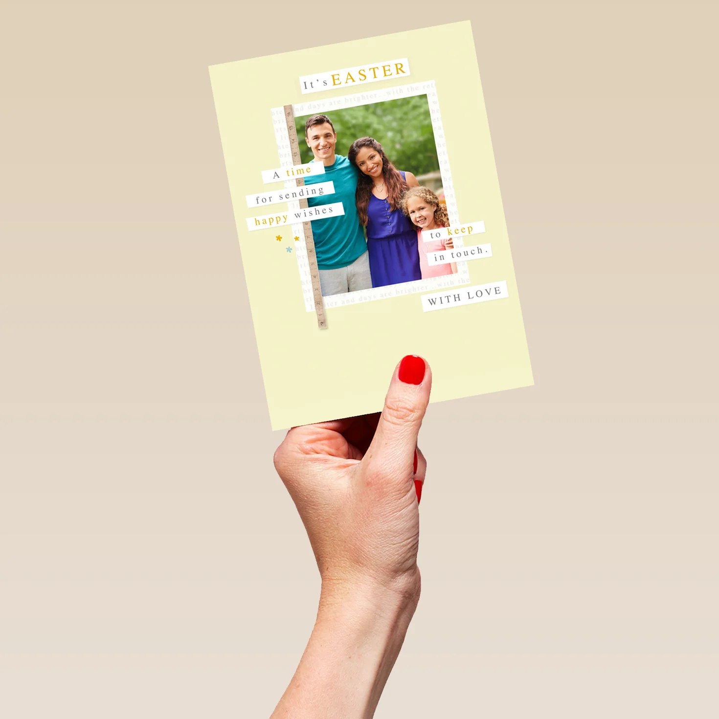 Personalised Traditional Frame Message Photo Upload Easter Card - Image 5