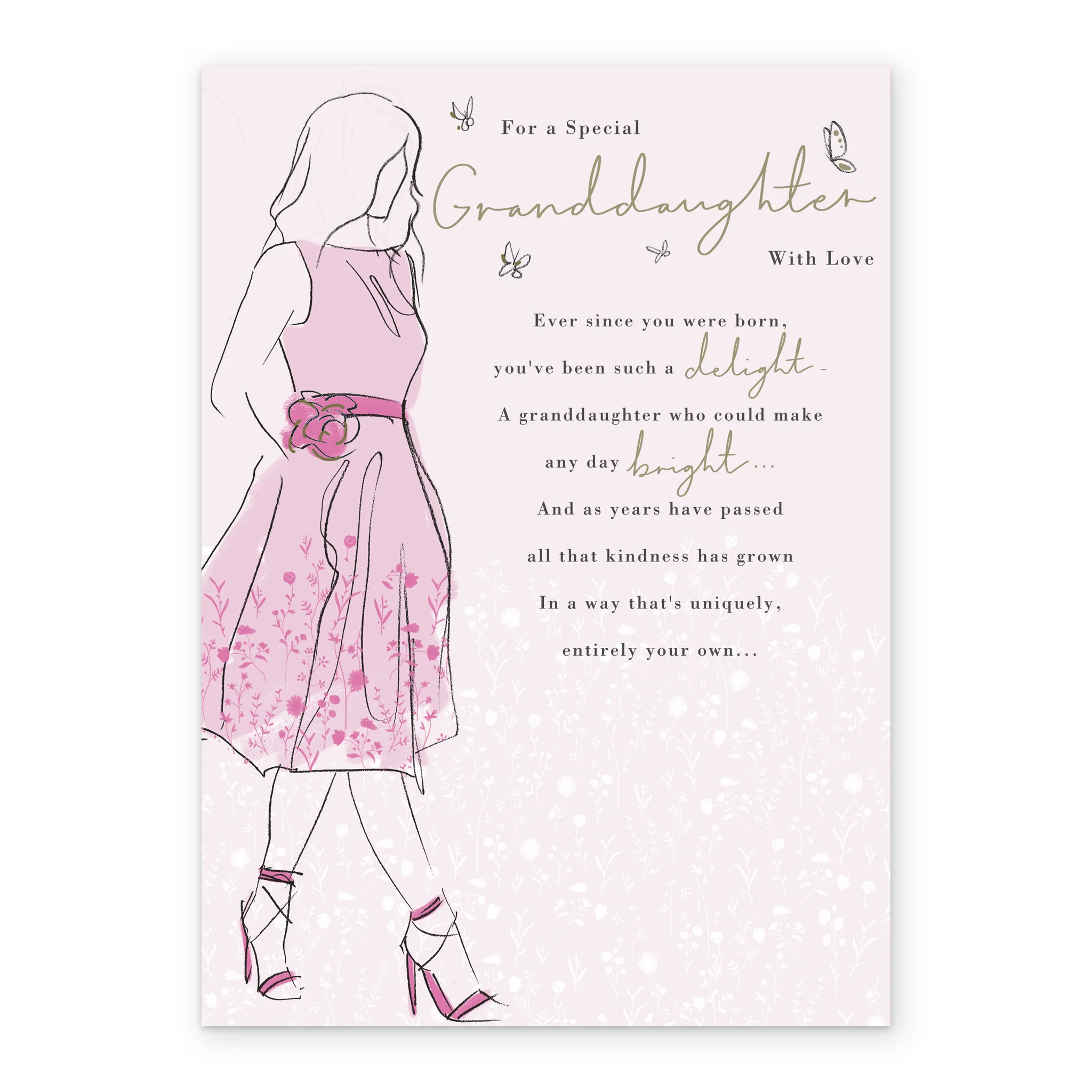 Personalised Traditional Granddaughter Birthday Card - Image 2