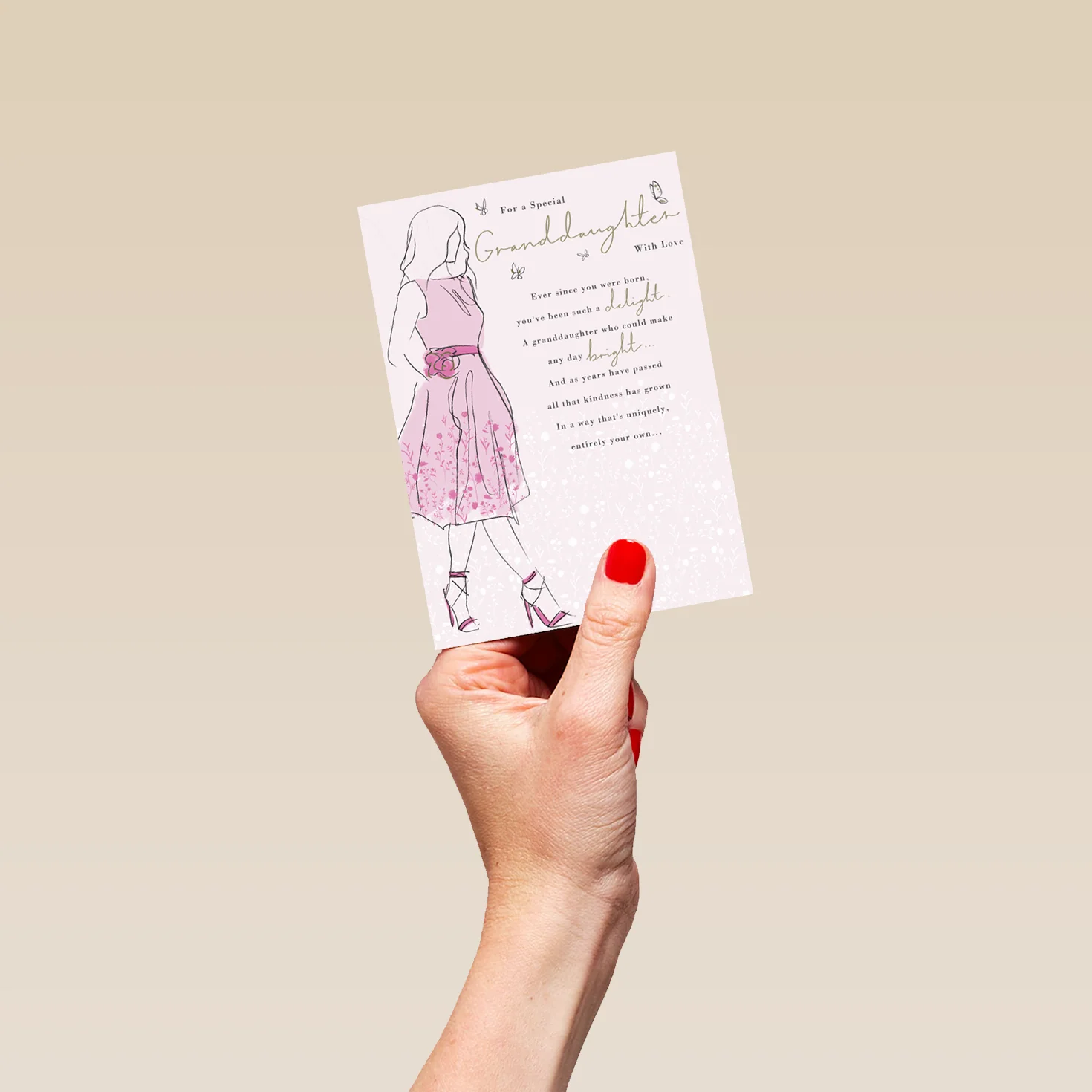 Personalised Traditional Granddaughter Birthday Card - Image 4
