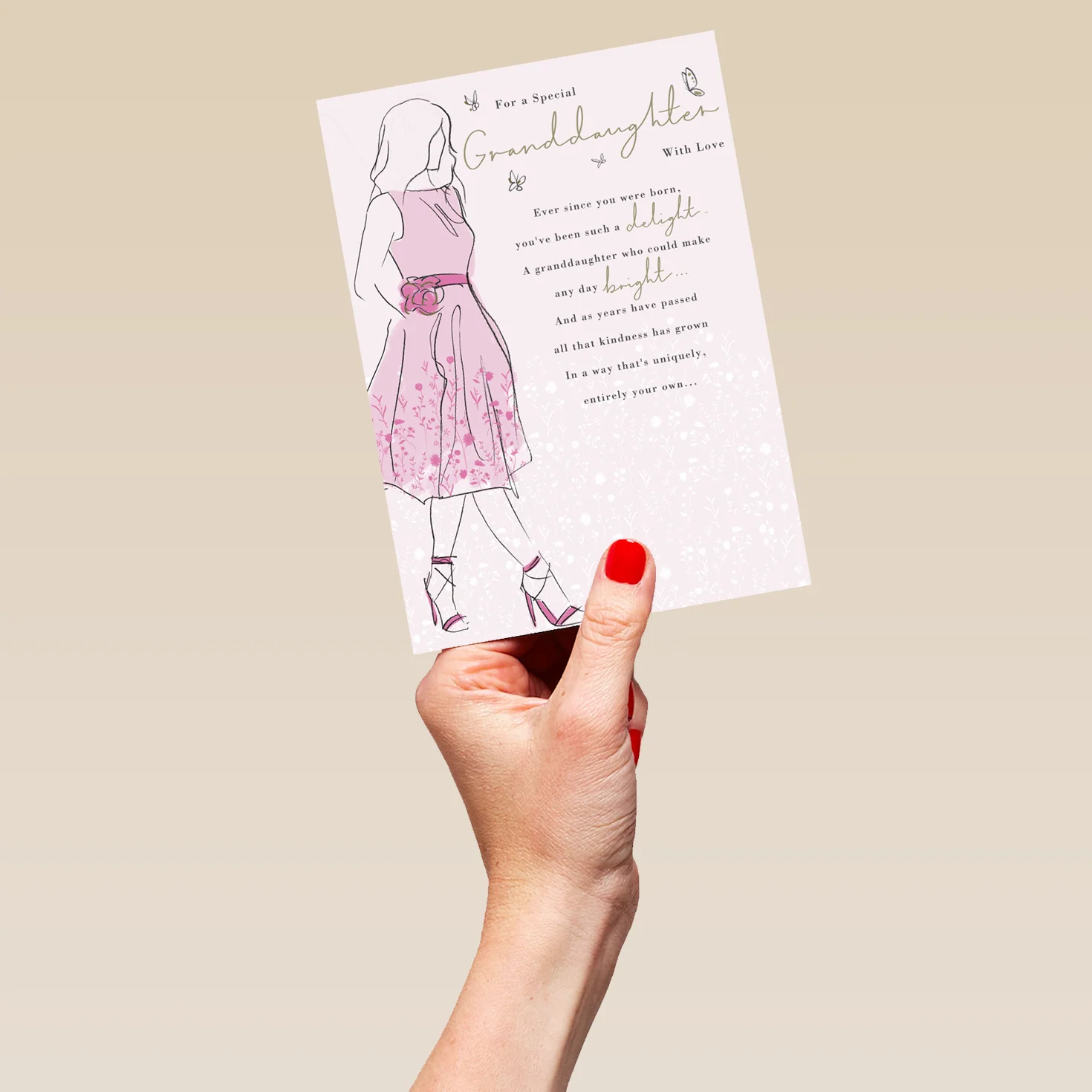 Personalised Traditional Granddaughter Birthday Card - Image 5