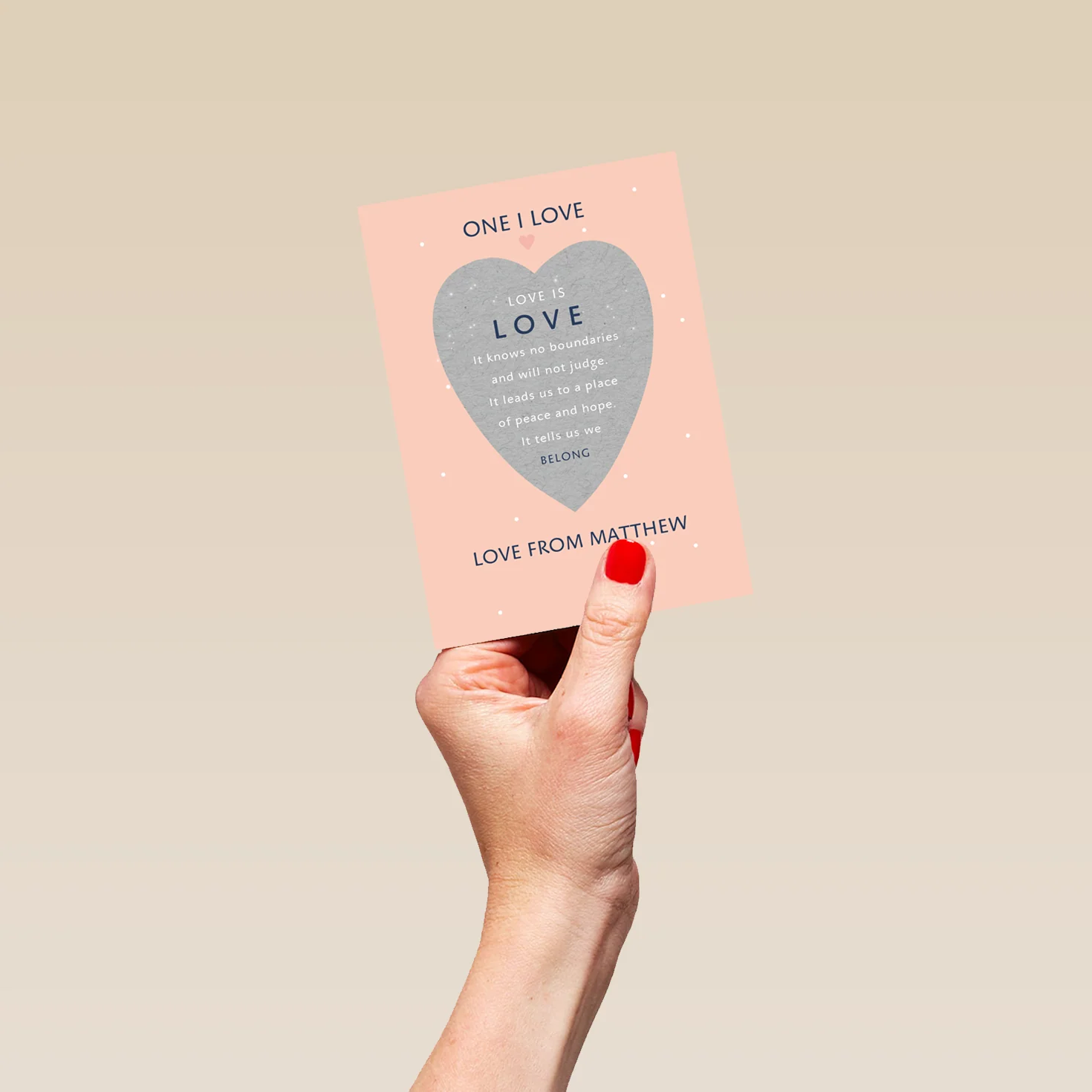 Personalised Traditional Heart Valentine's Day Card for the One I Love - Image 4