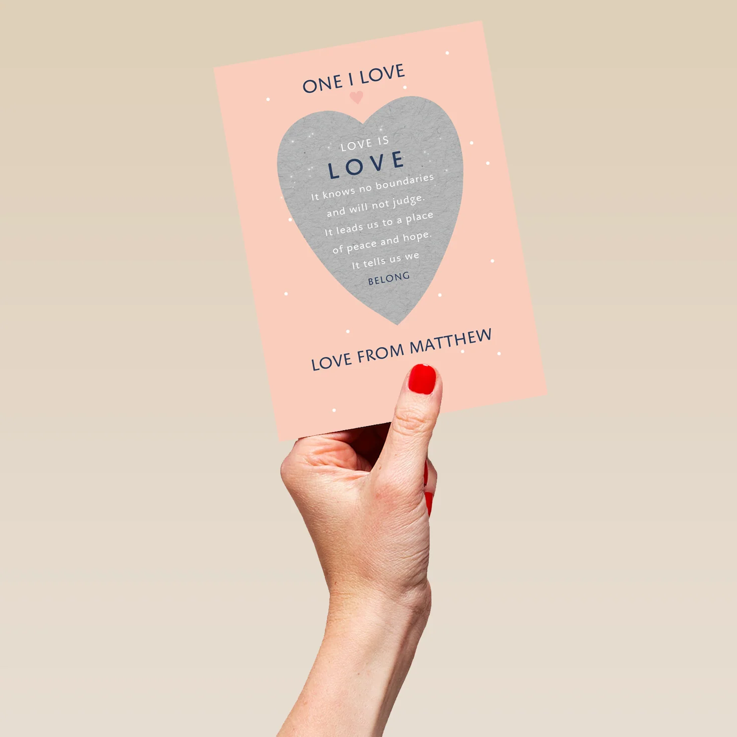 Personalised Traditional Heart Valentine's Day Card for the One I Love - Image 5