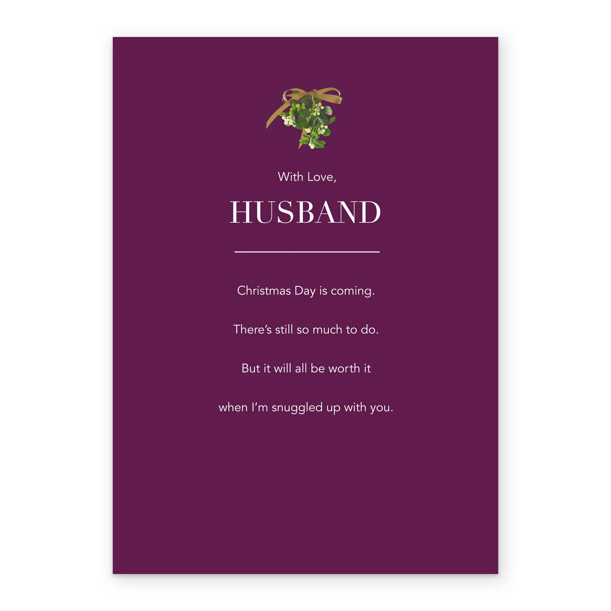 Personalised Traditional Husband Christmas Card - Image 2