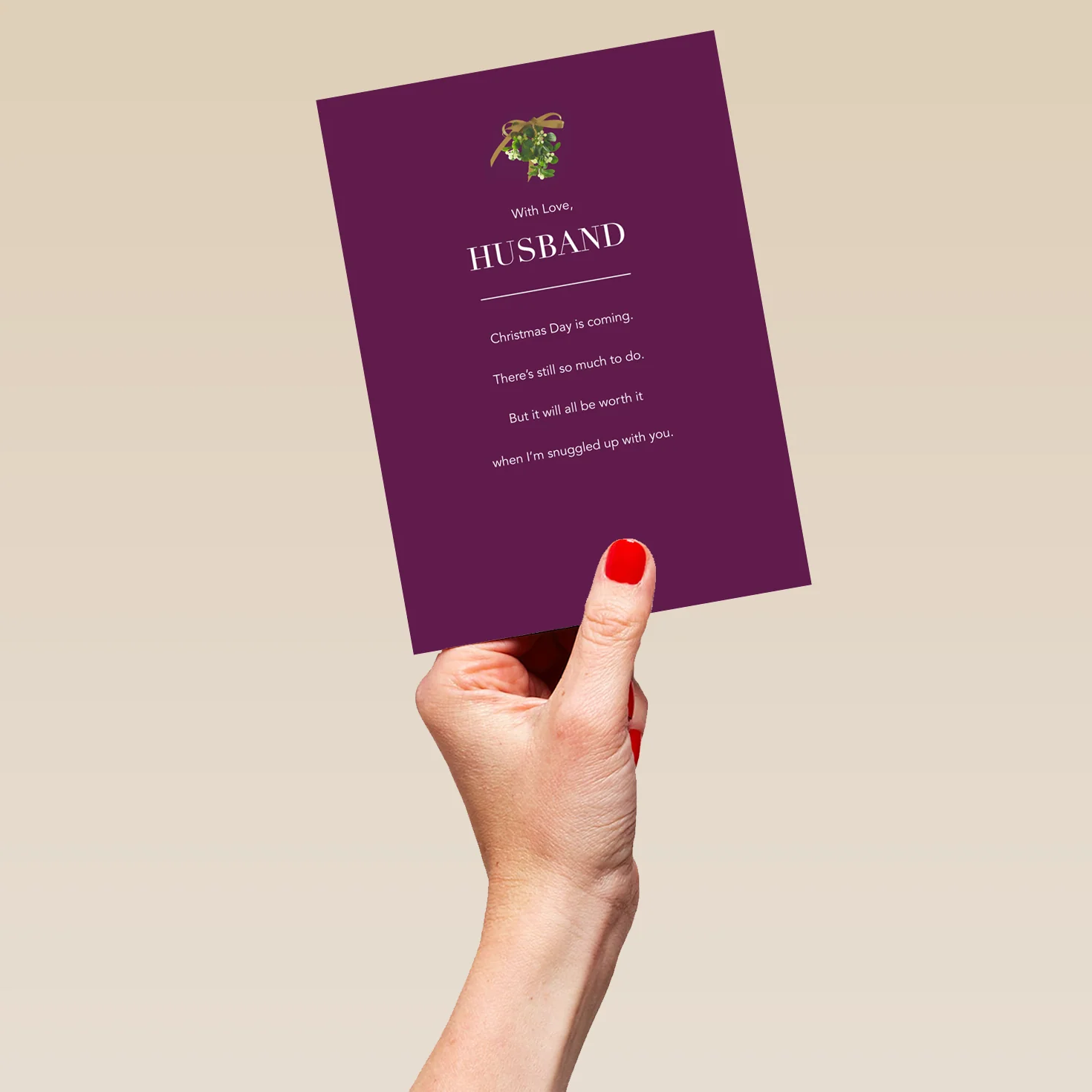 Personalised Traditional Husband Christmas Card - Image 5