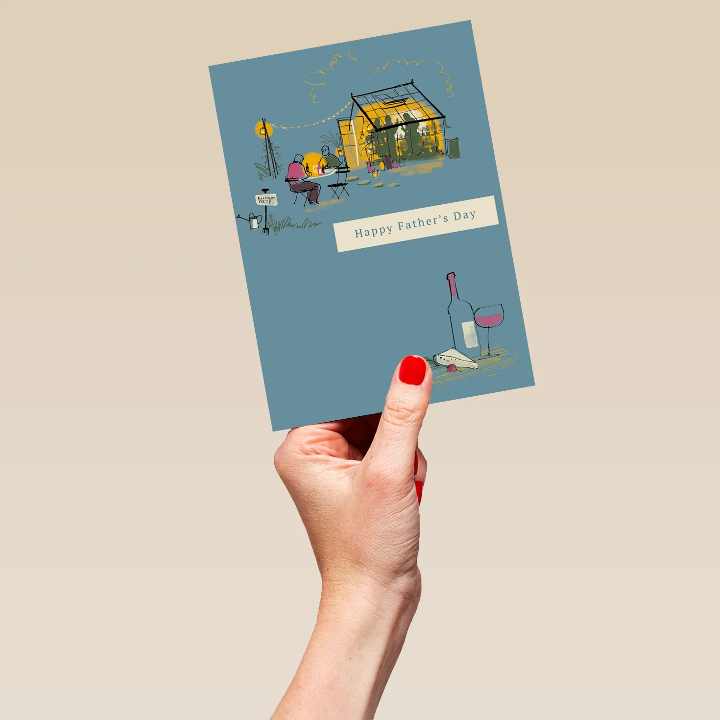 Personalised Traditional Illustrated Happy Father's Day Card - Image 5
