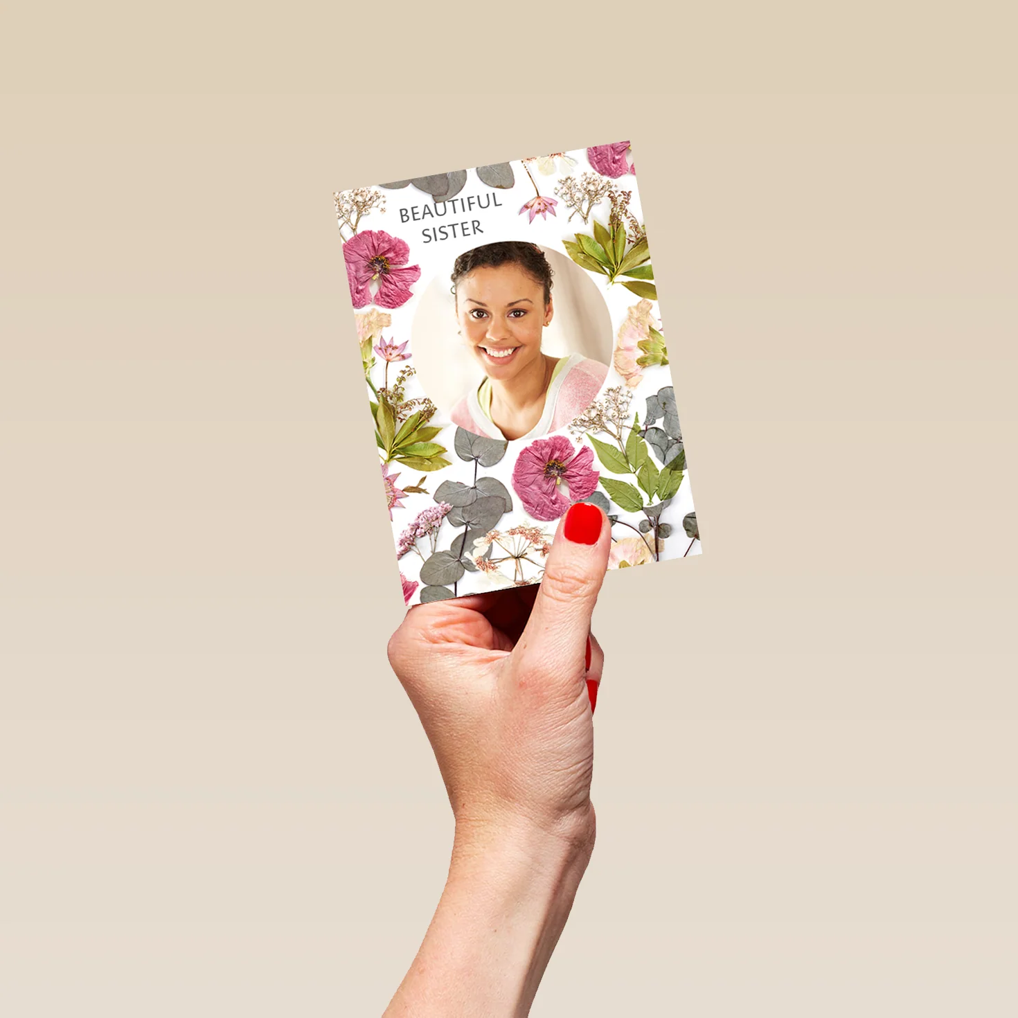 Personalised Traditional Photo Card For Sister - Image 4