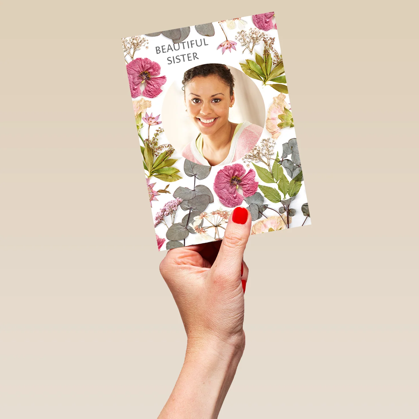 Personalised Traditional Photo Card For Sister - Image 5