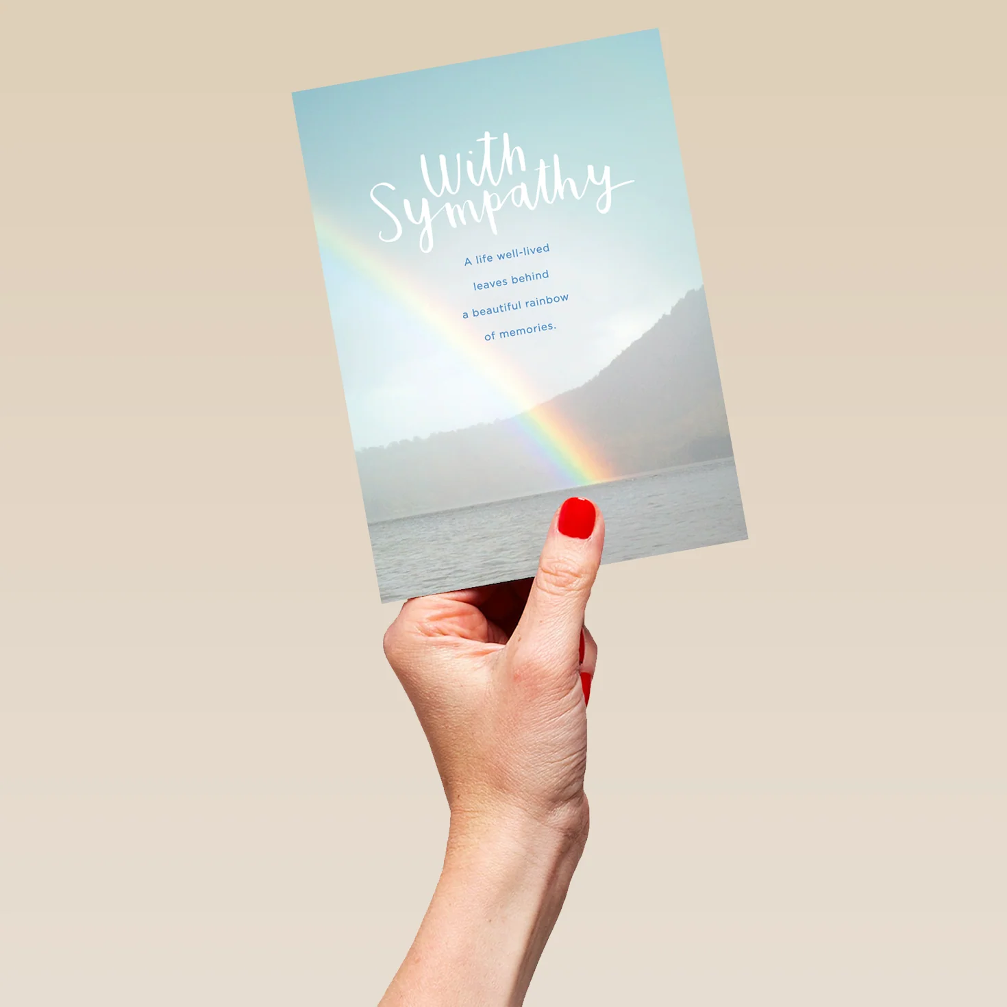 Personalised Traditional Photographic Rainbow Sympathy Card - Image 5