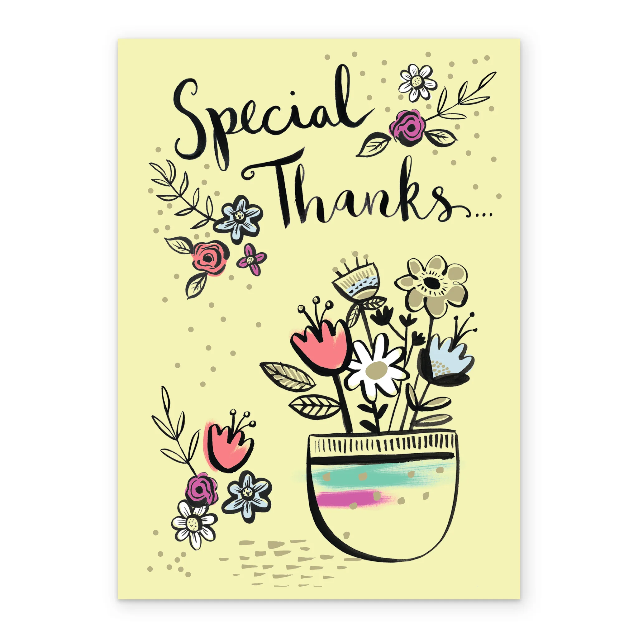 Personalised Traditional Thank You Flower Vase Card - Image 2