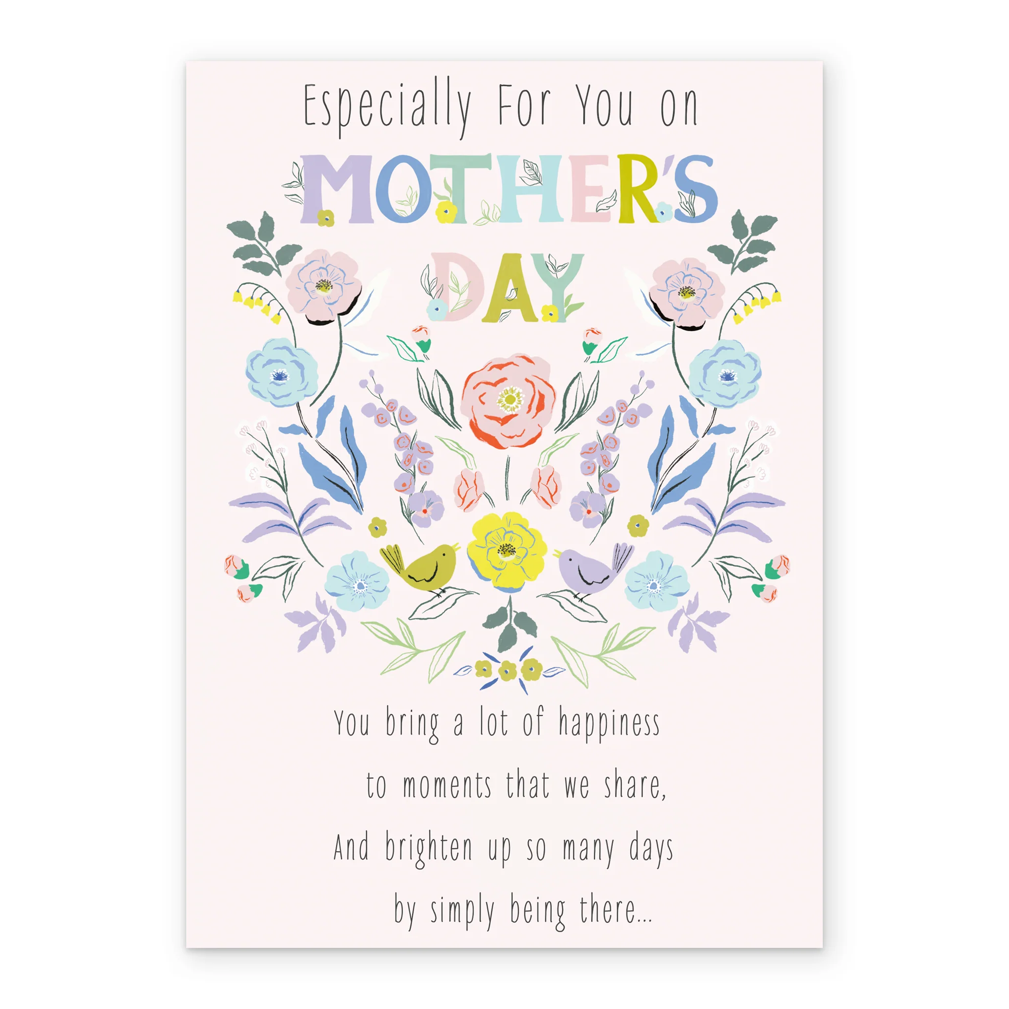 Personalised Traditional Verse Colourful Flowers Mother's Day Card - Image 2