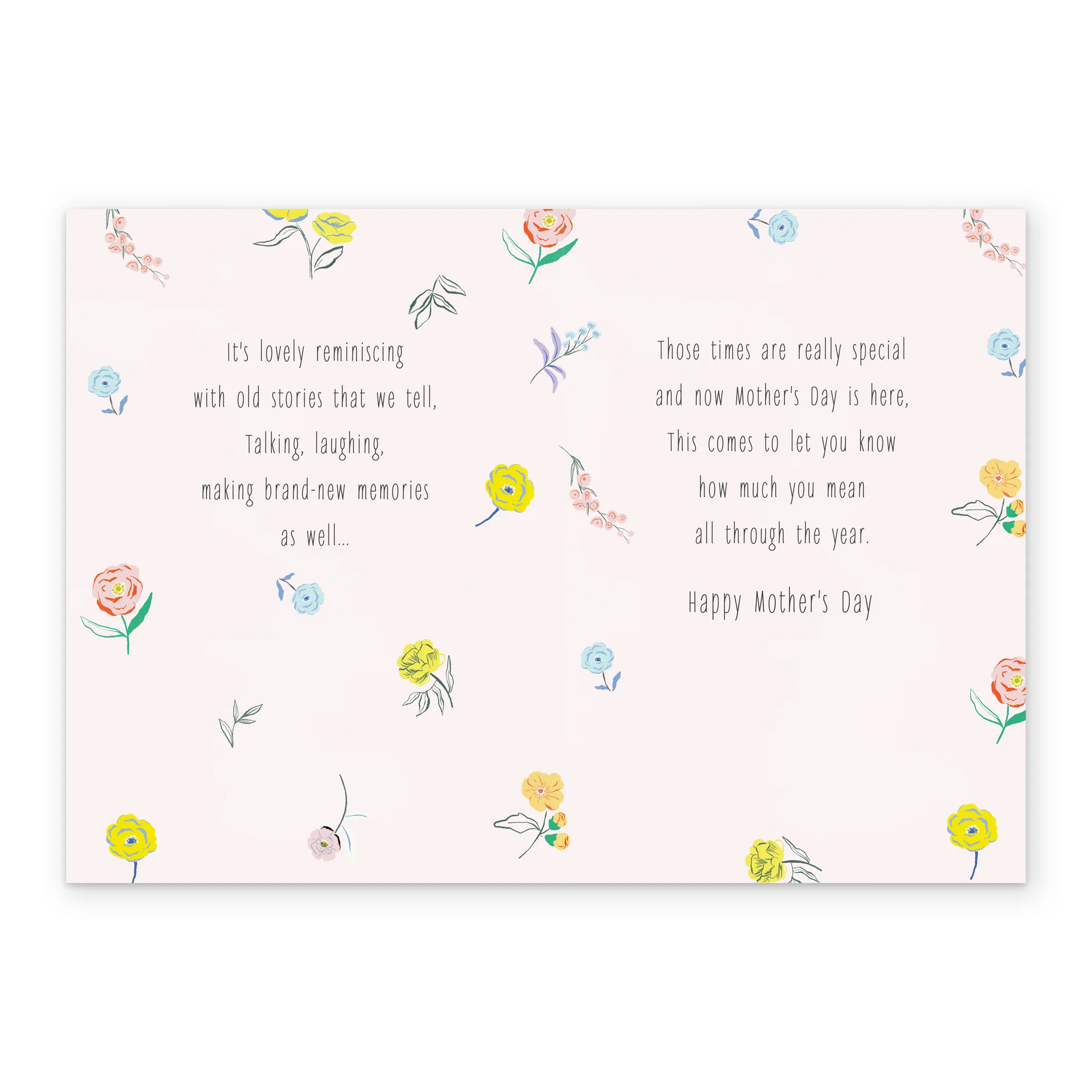 Personalised Traditional Verse Colourful Flowers Mother's Day Card - Image 3