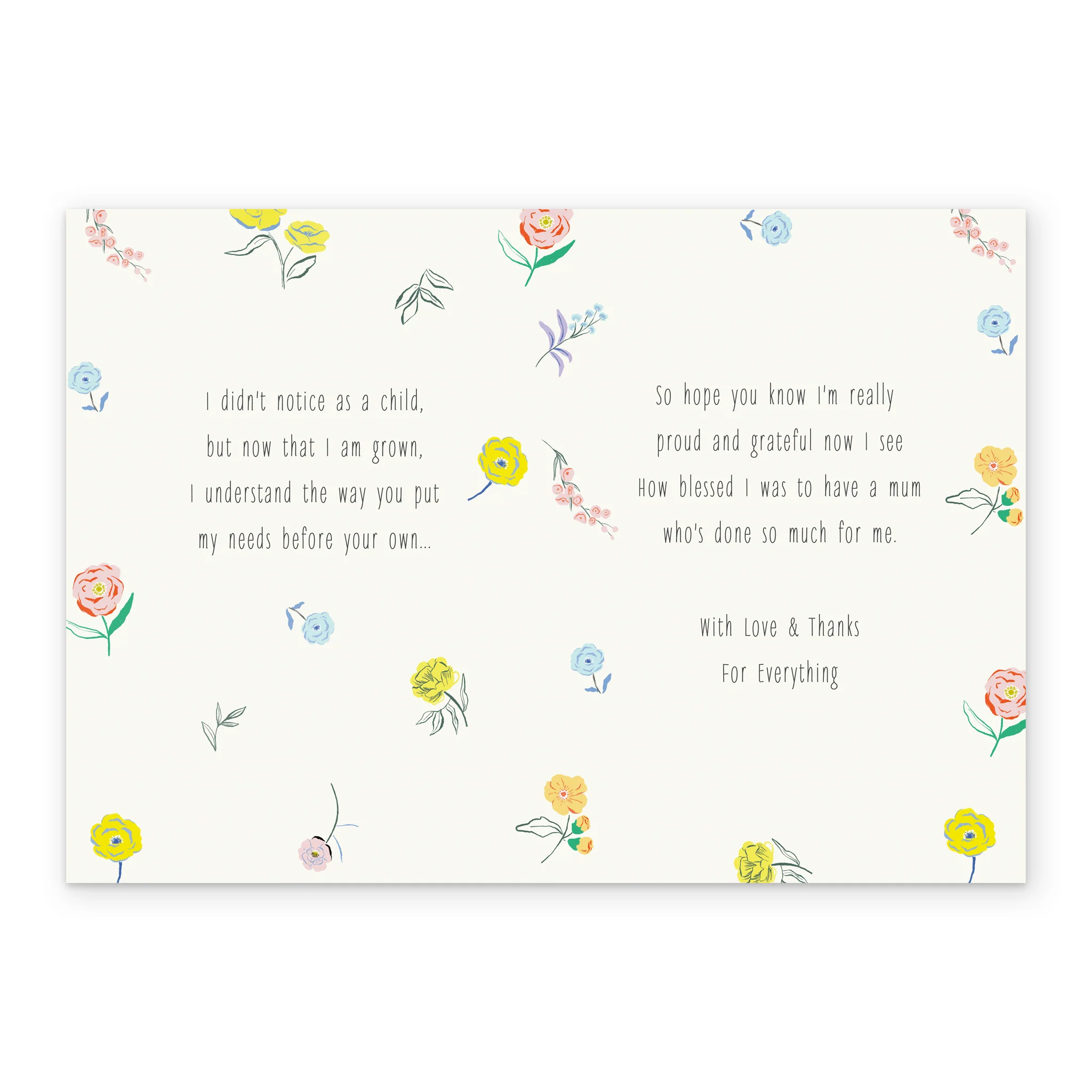 Personalised Traditional Verse Floral Mother's Day Card For Mum - Image 3