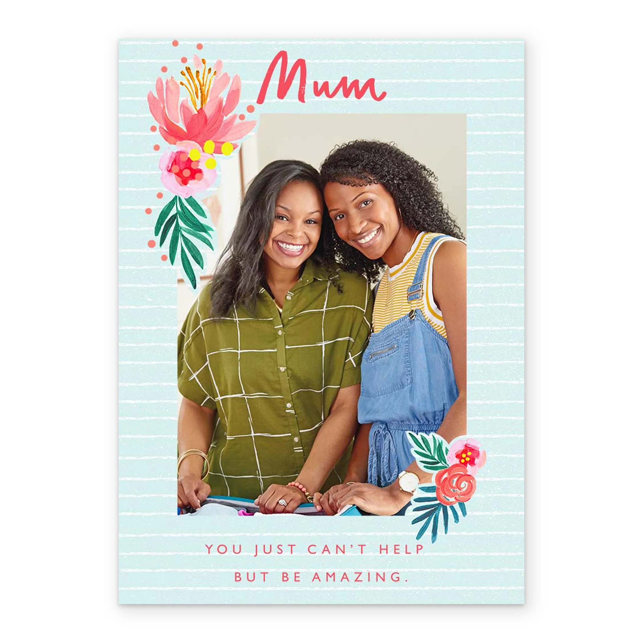 Personalised Traditional Window Flower For Mum Photo Card - Image 2
