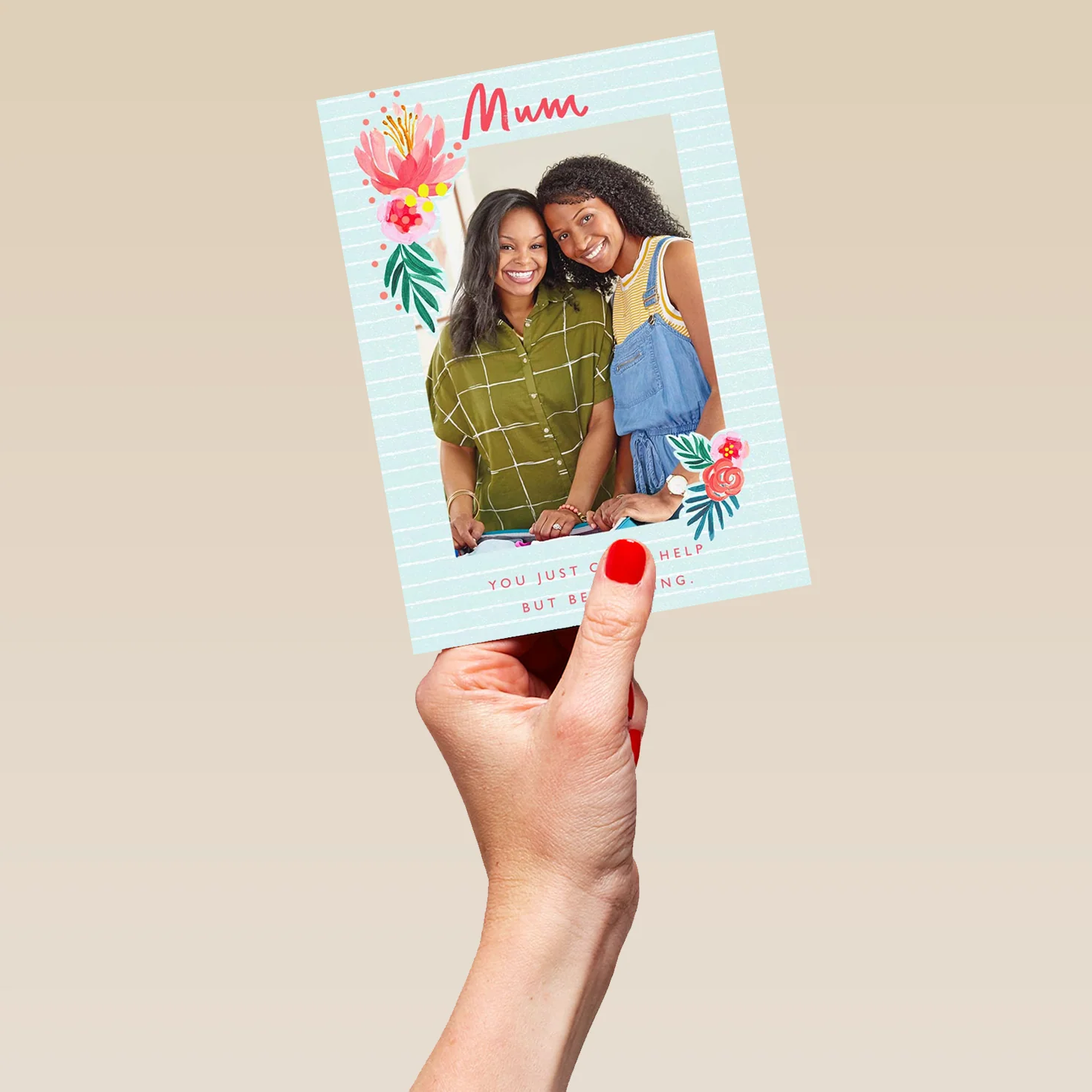 Personalised Traditional Window Flower For Mum Photo Card - Image 5