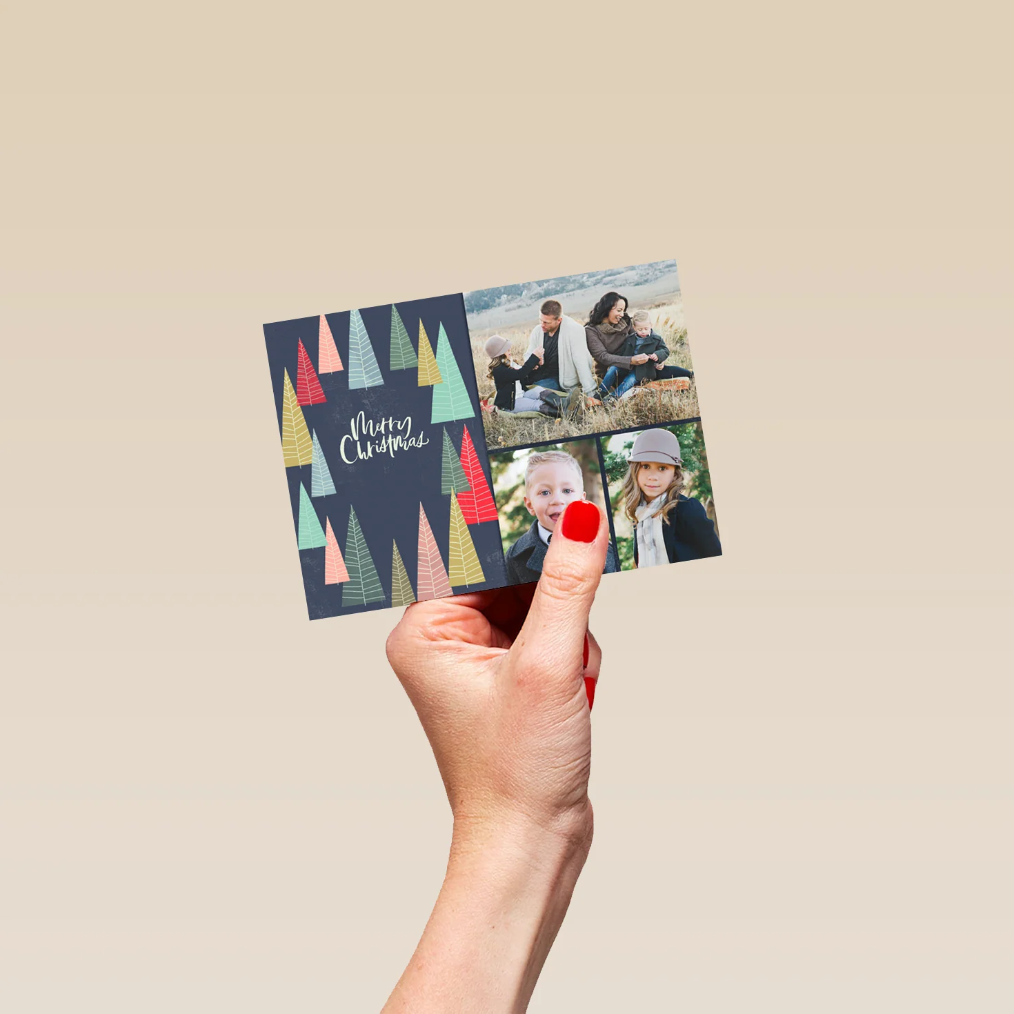 Personalised Tree Collage Christmas Photo Upload Card - Image 4
