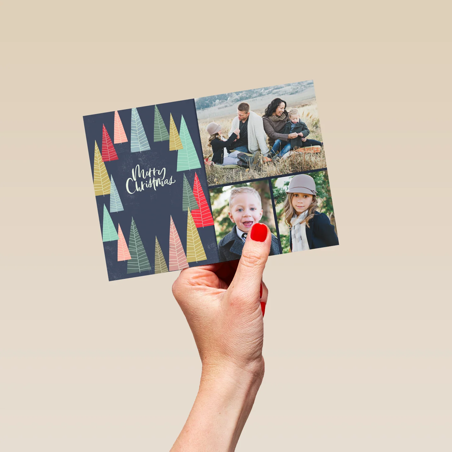 Personalised Tree Collage Christmas Photo Upload Card - Image 5