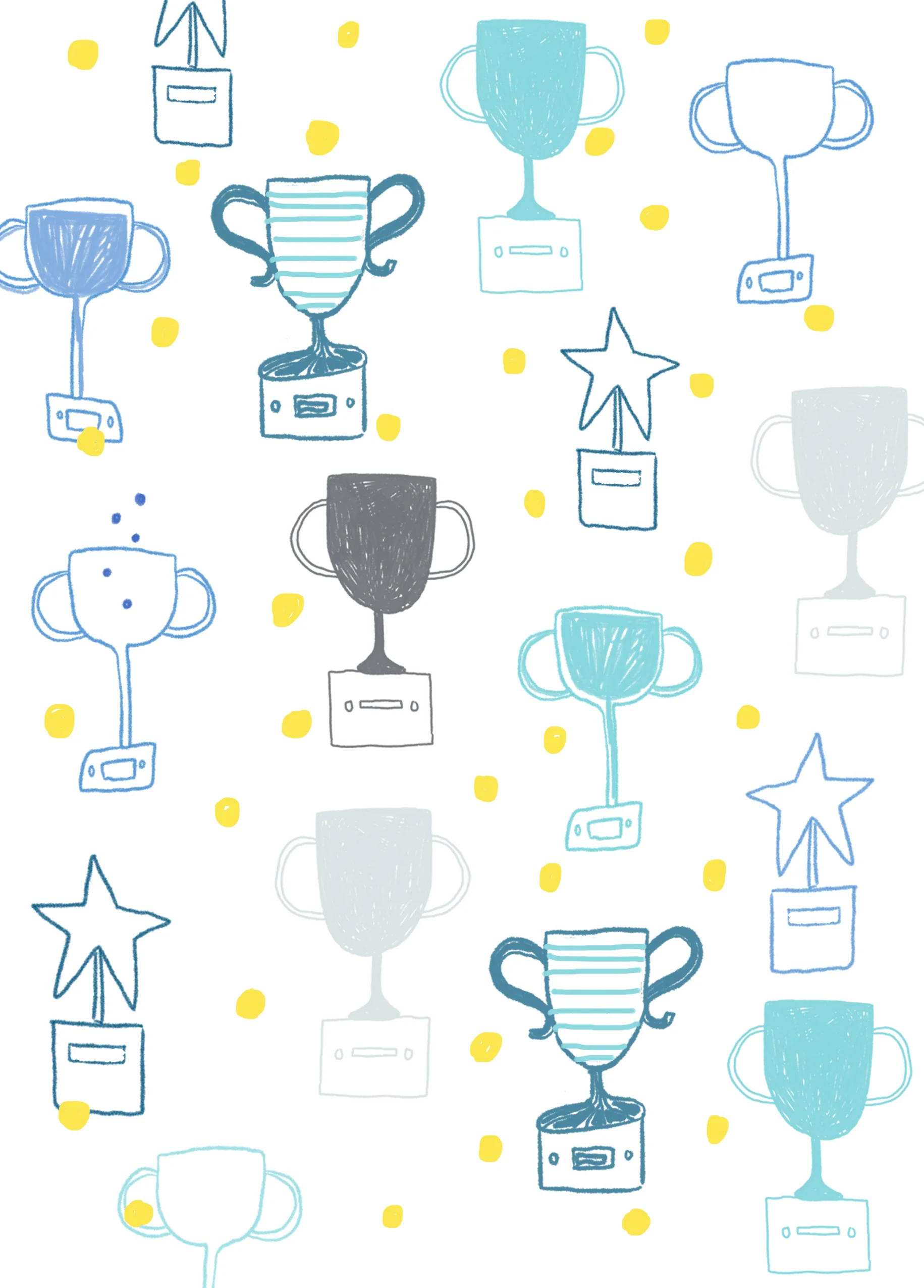 Personalised Trophy Pattern Father's Day Card