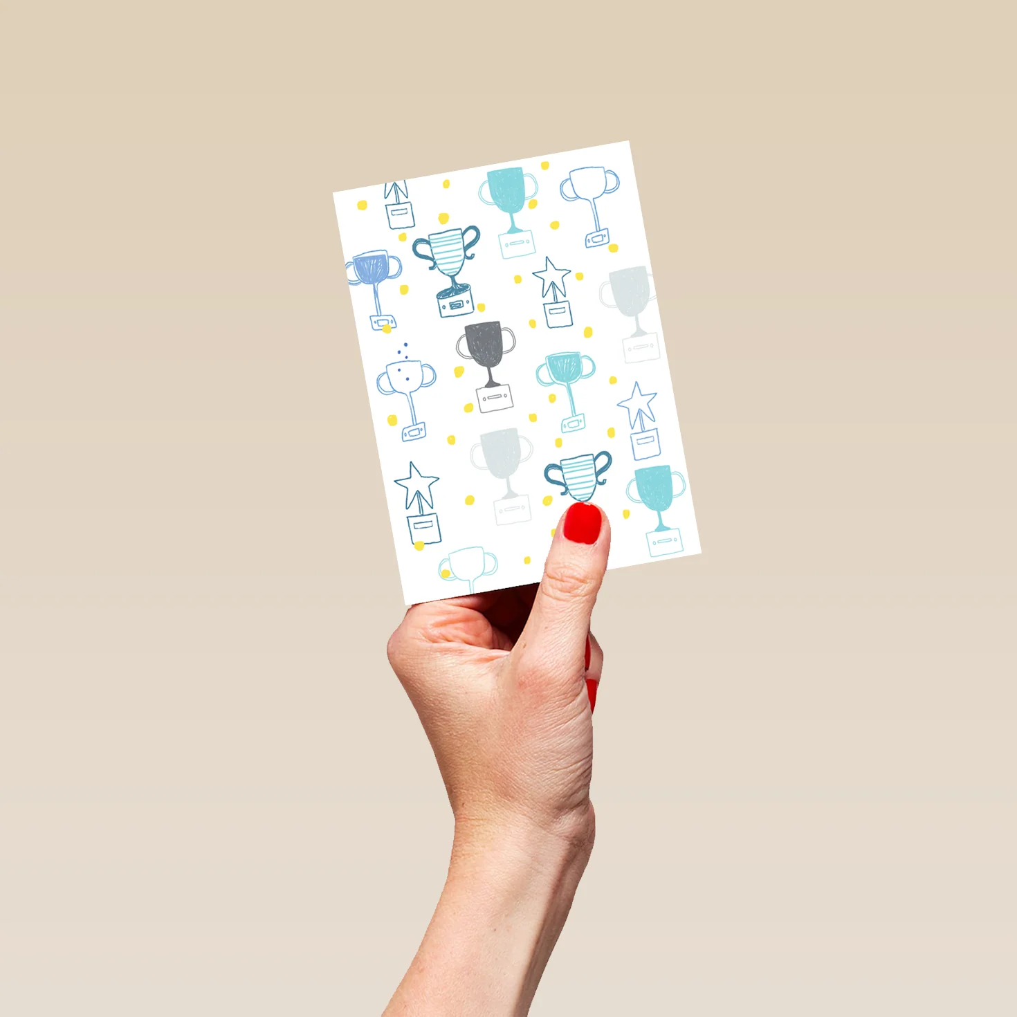 Personalised Trophy Pattern Father's Day Card - Image 4