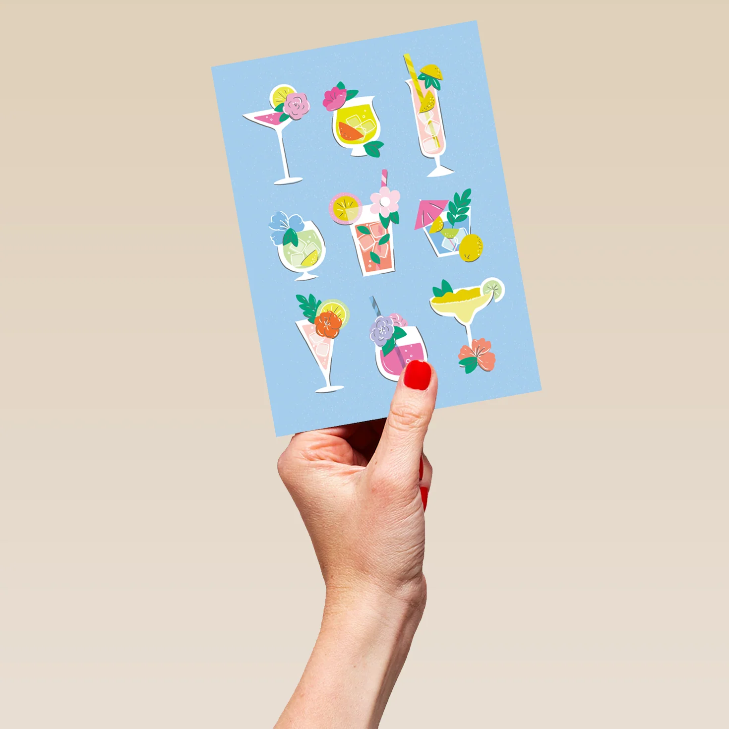 Personalised Tropical Cocktails Design Birthday Card - Image 5