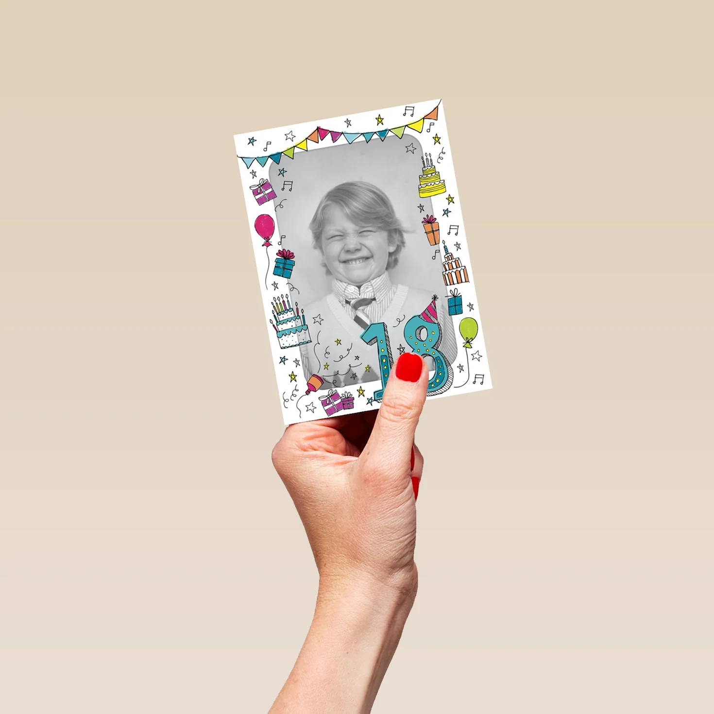 Personalised Turning 18 Photo Card - Image 4