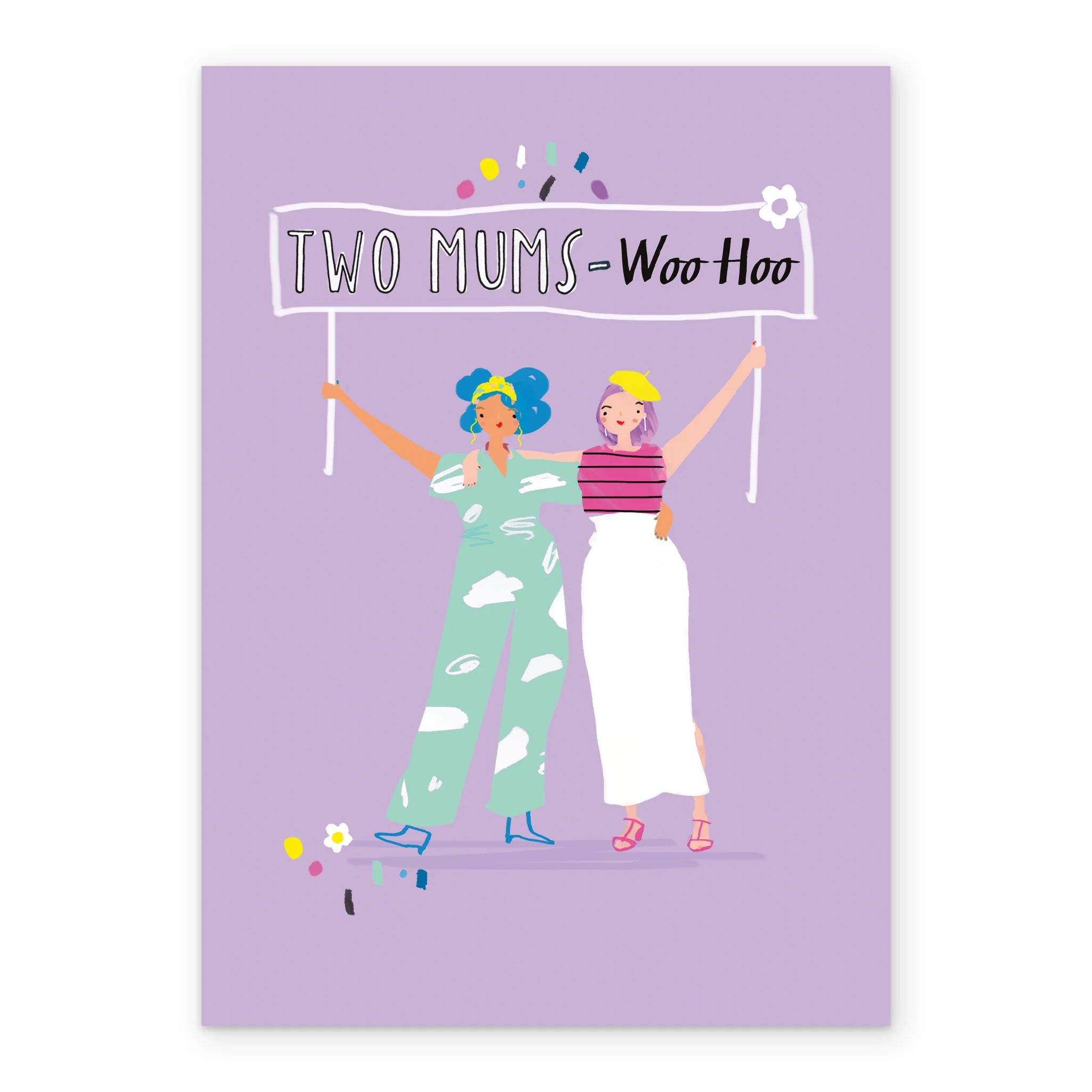 Personalised Two Mums Woo Hoo Mother's Day Card - Image 2