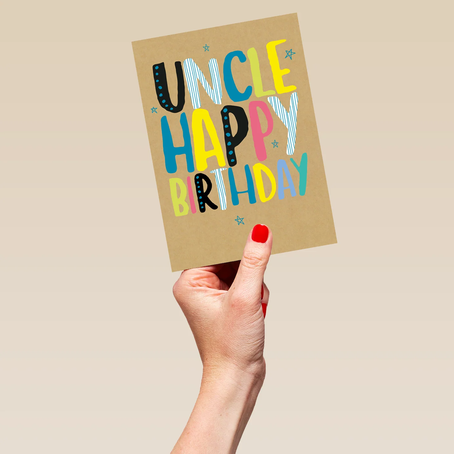 Personalised Uncle Contemporary Neon Card - Image 5