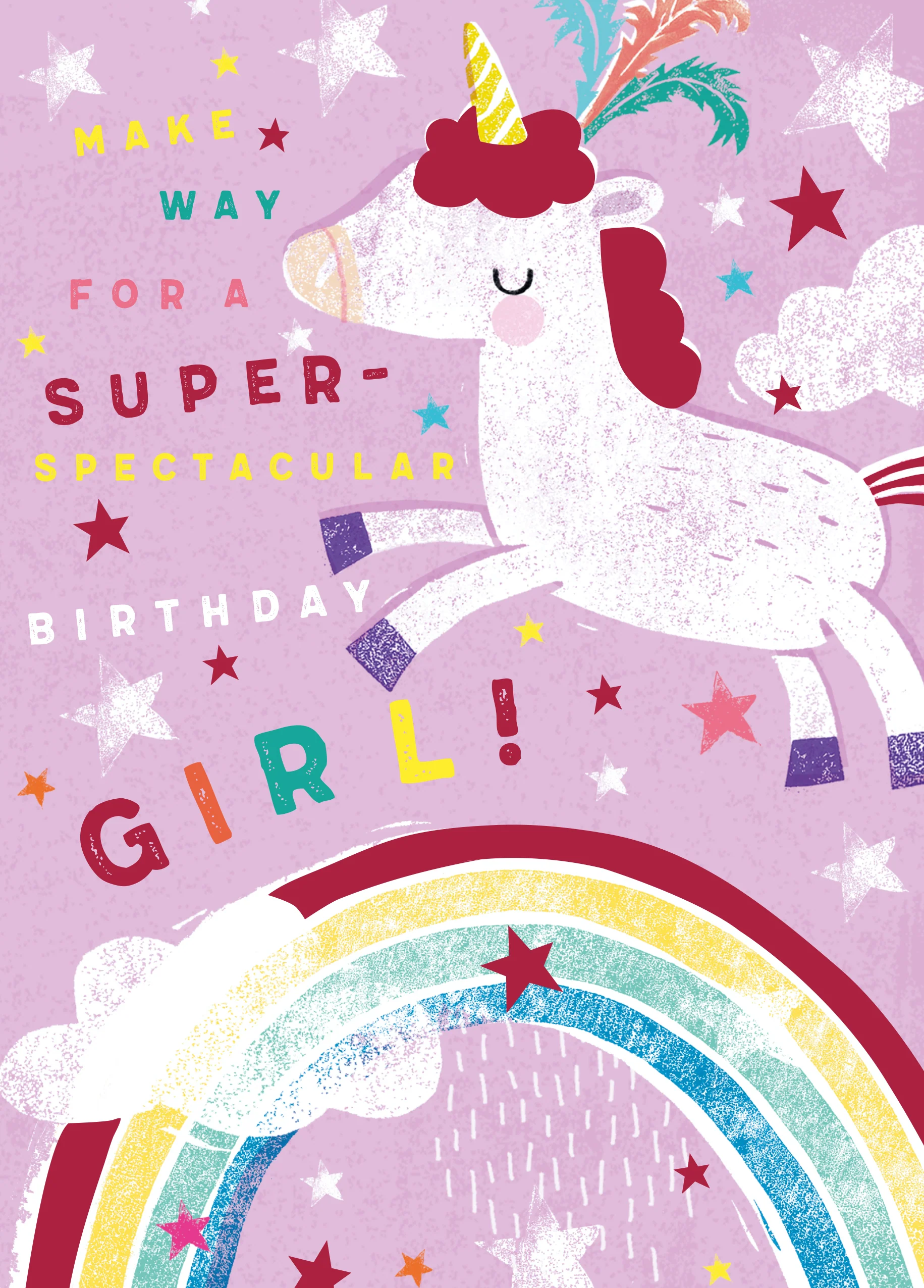 Personalised Unicorn Birthday Card For Kids
